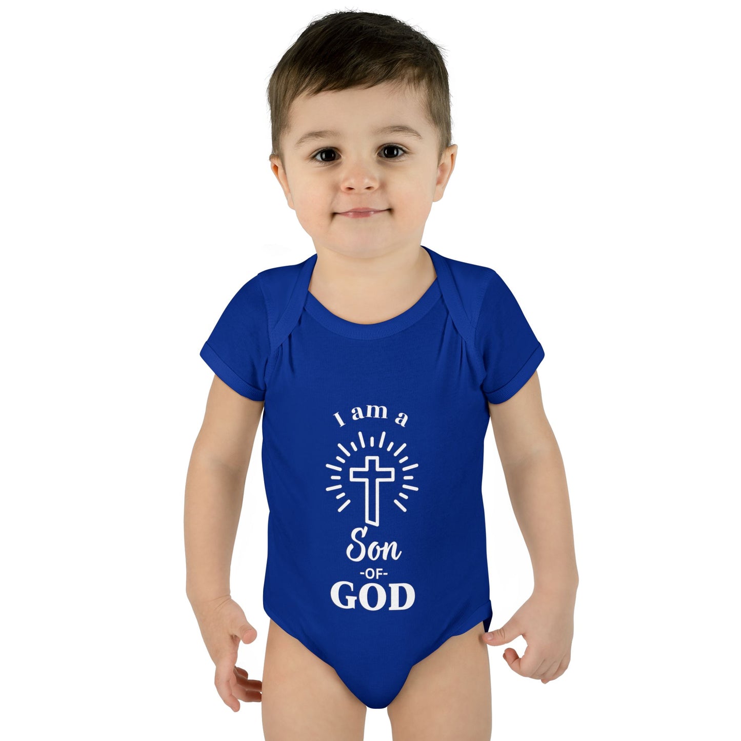 Christian Infant and Toddler Bodysuit - "I am a Son of God" - Perfect Baby Gift for Baptism or Baby Shower