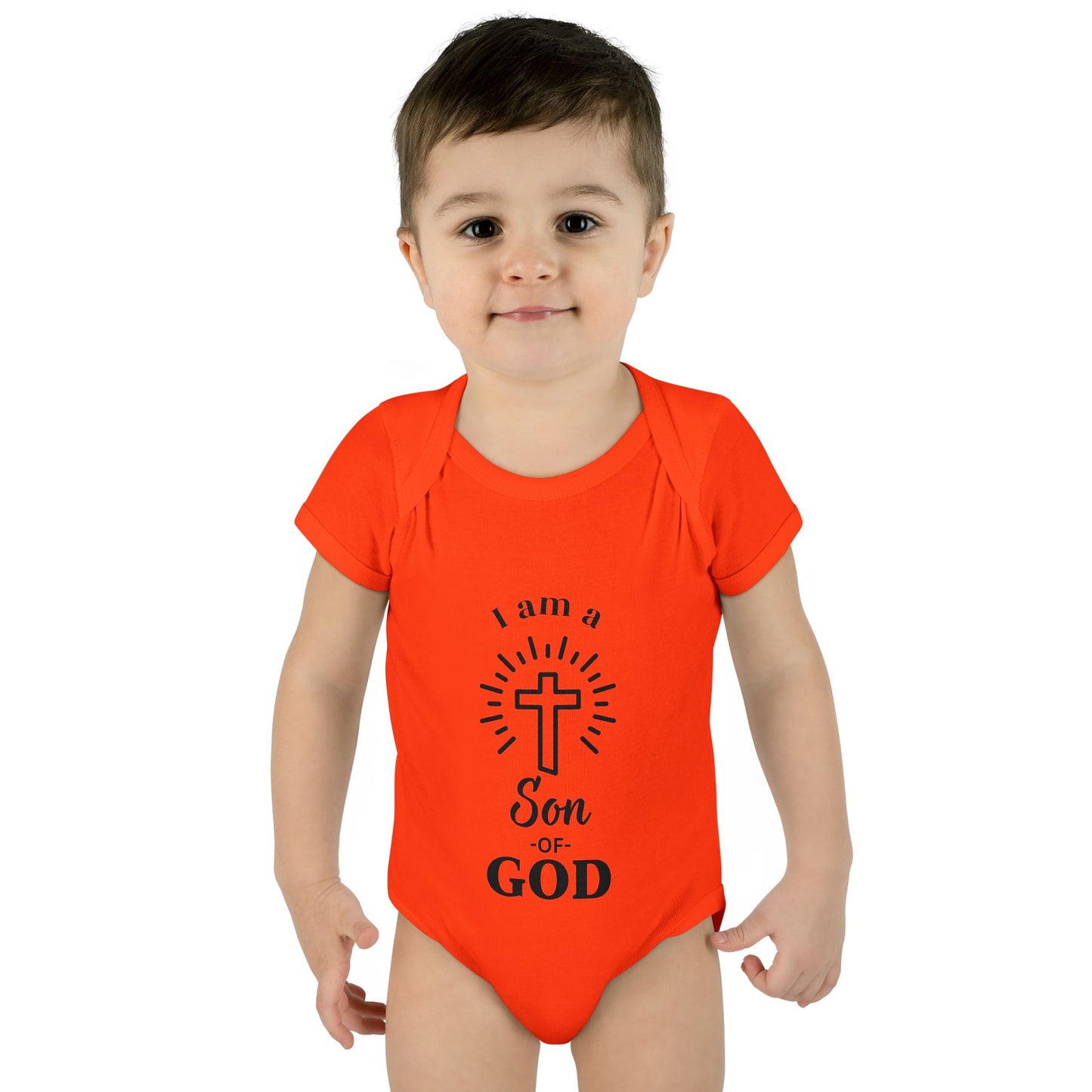 Christian Infant and Toddler Bodysuit - "I am a Son of God" - Perfect Baby Gift for Baptism or Baby Shower