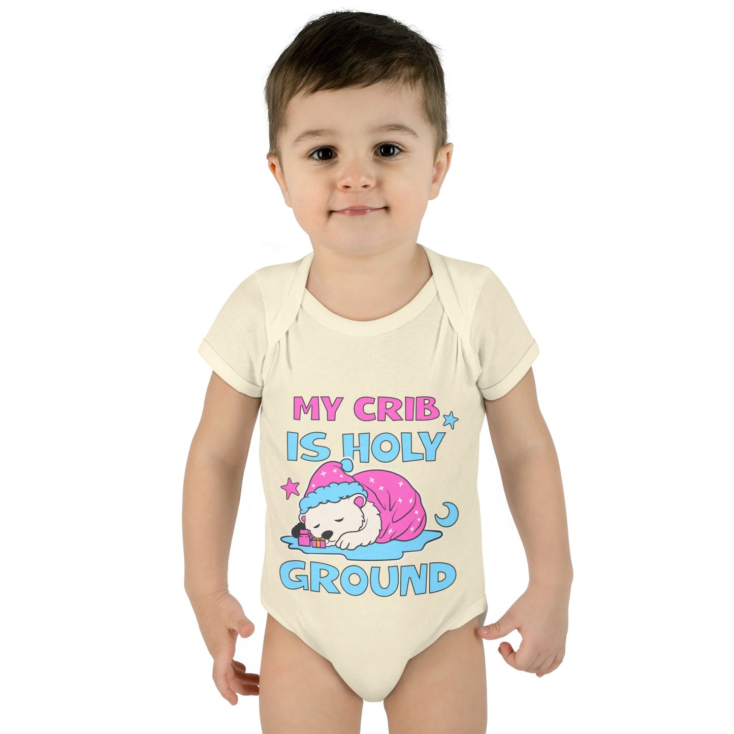 My Crib Is Holy Ground Baby Bodysuit - Cute Infant Apparel for Newborns