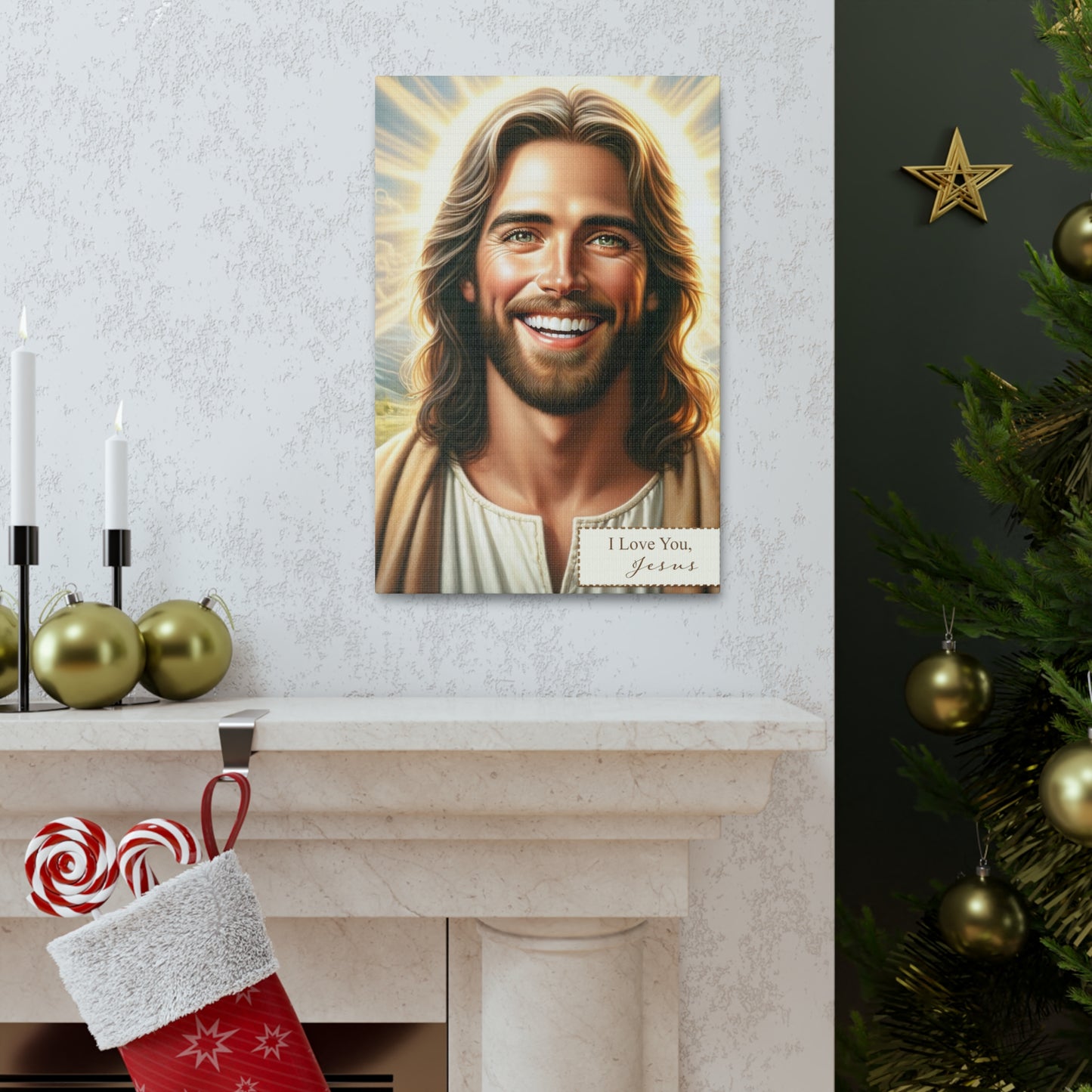 Sacred Love: Beautiful 'Jesus Loves You' Canvas Gallery Wraps