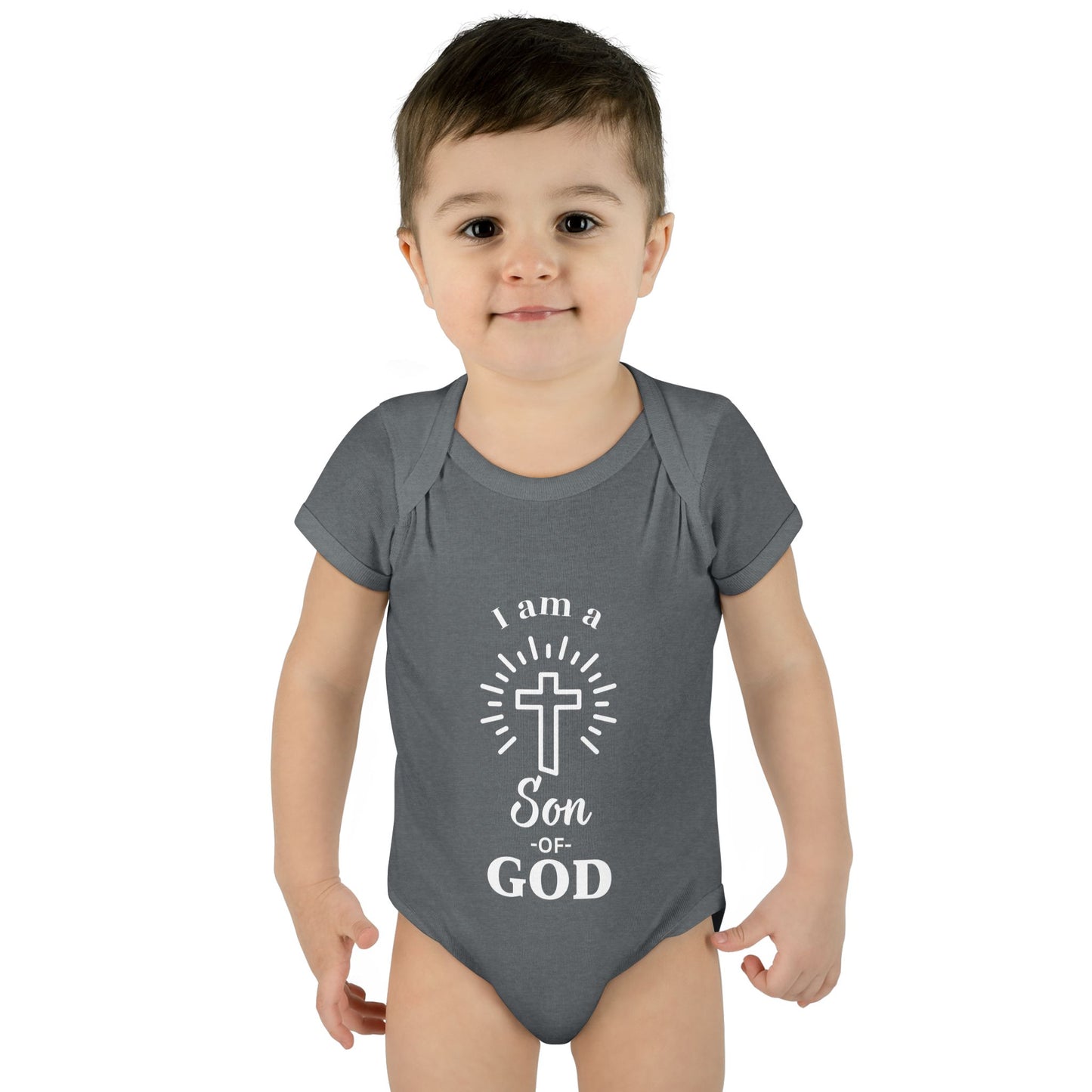 Christian Infant and Toddler Bodysuit - "I am a Son of God" - Perfect Baby Gift for Baptism or Baby Shower