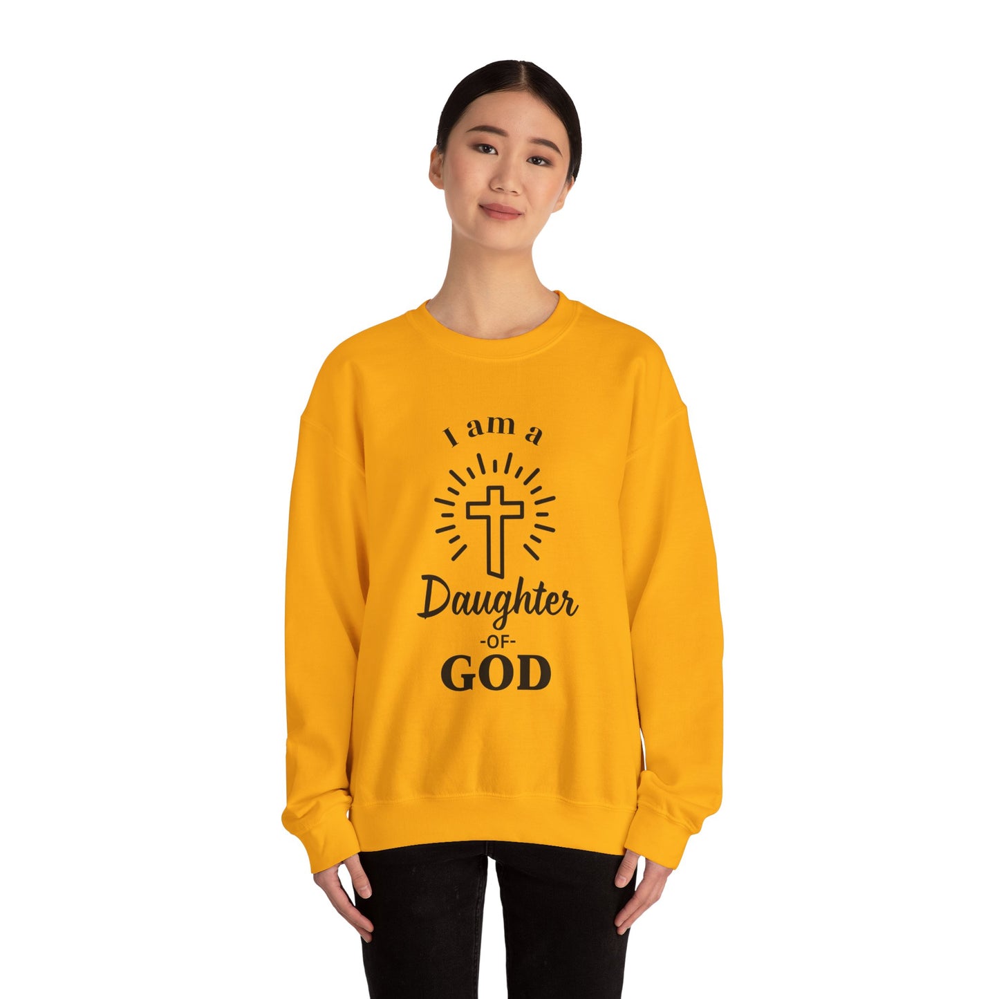 Daughter of God Crewneck Sweatshirt - Faith-Inspired Unisex Heavy Blend