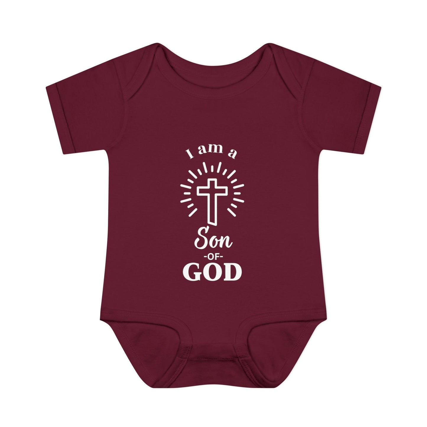 Christian Infant and Toddler Bodysuit - "I am a Son of God" - Perfect Baby Gift for Baptism or Baby Shower