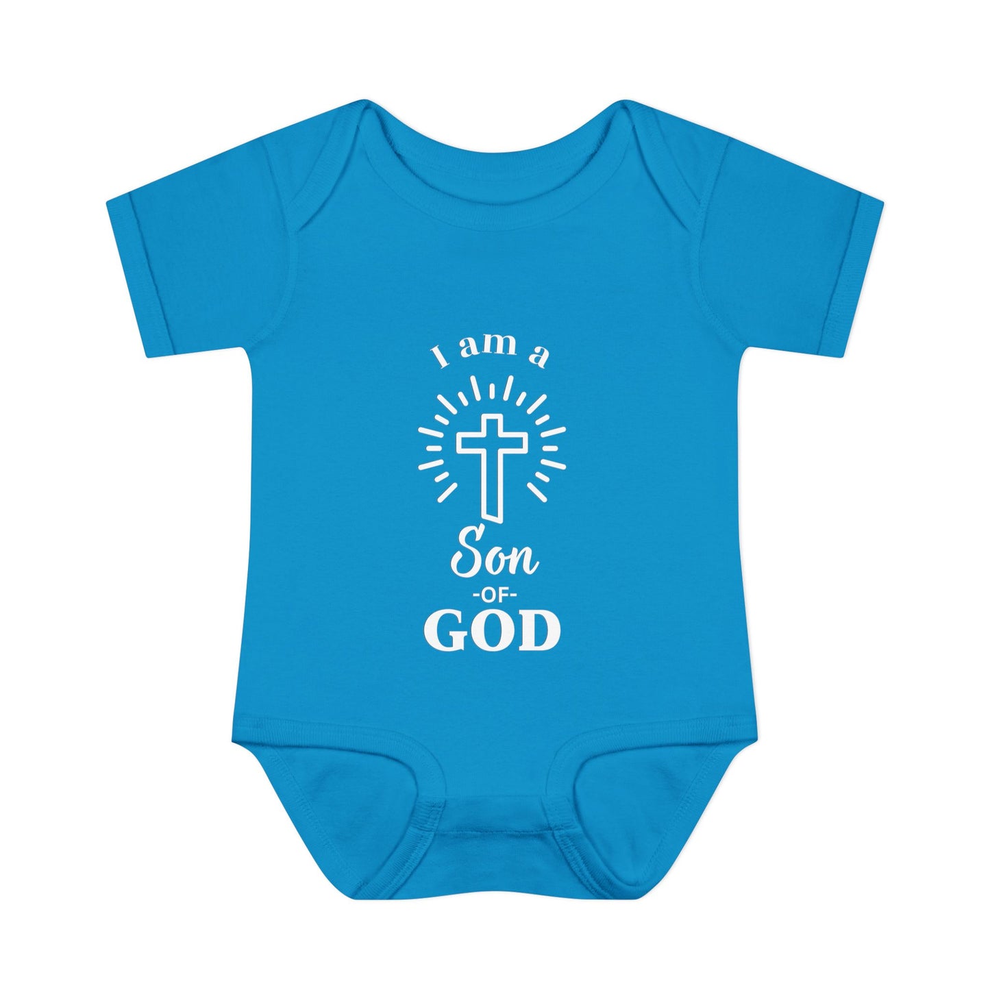 Christian Infant and Toddler Bodysuit - "I am a Son of God" - Perfect Baby Gift for Baptism or Baby Shower