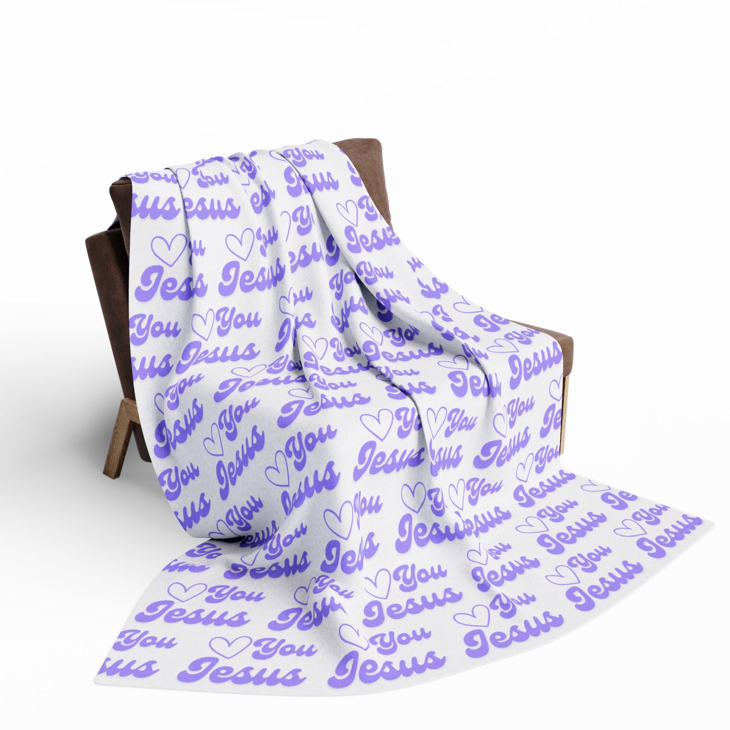 Faith & Comfort Combined – Cozy 'Love You Jesus' Fleece Blanket for Every Occasion