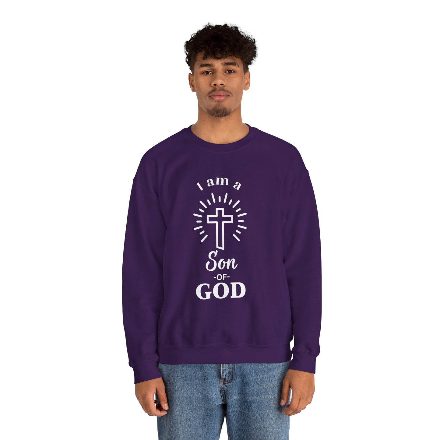 Unisex Christian Crewneck Sweatshirt - "I am a Son of God"