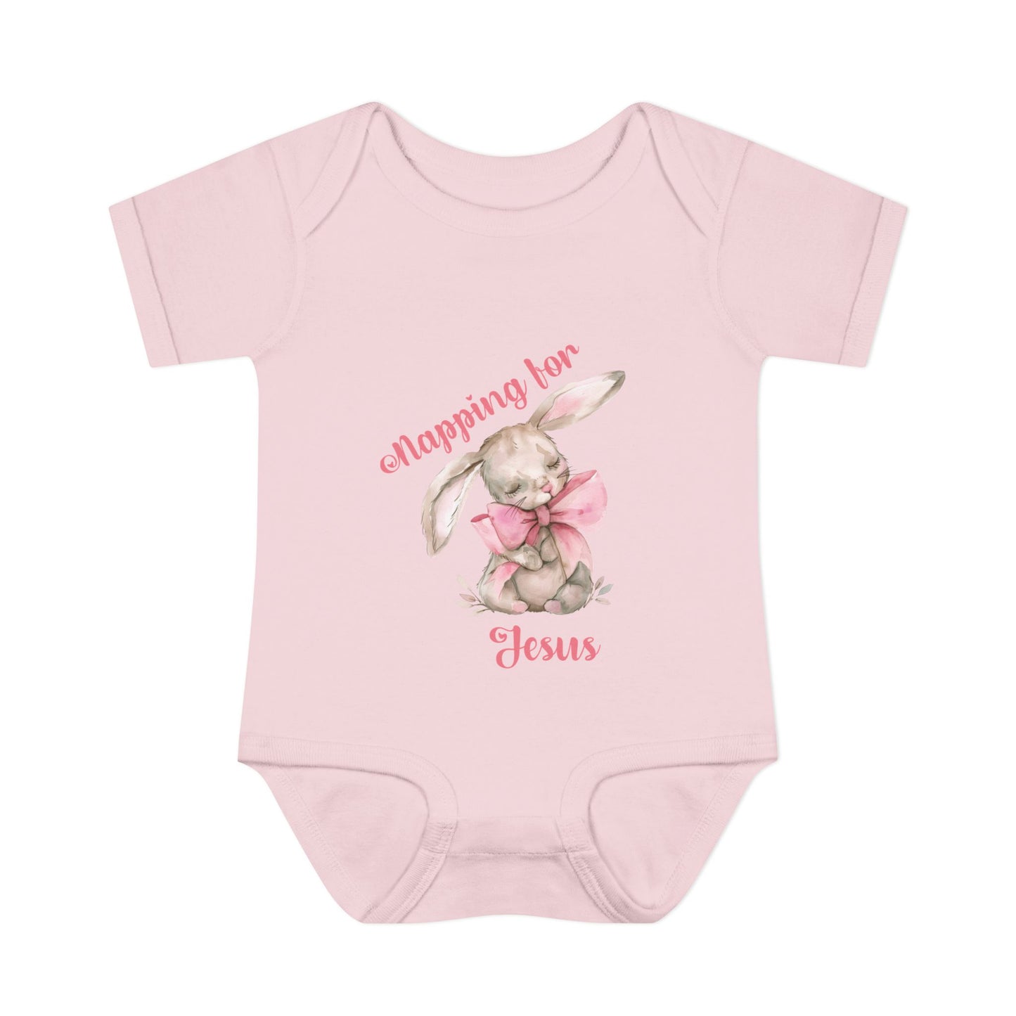 Cute Girl Easter Infant and Toddler Bodysuit - 'Hopping for Jesus' Design