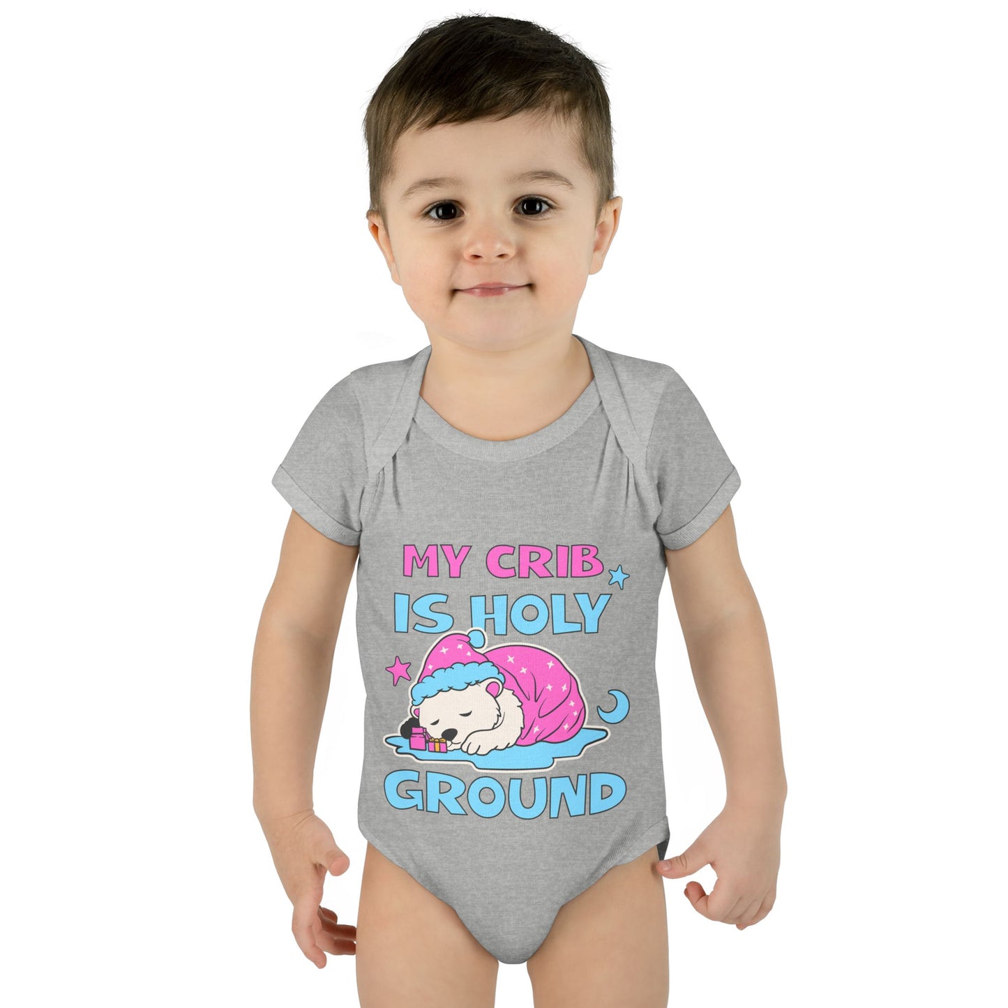 My Crib Is Holy Ground Baby Bodysuit - Cute Infant Apparel for Newborns