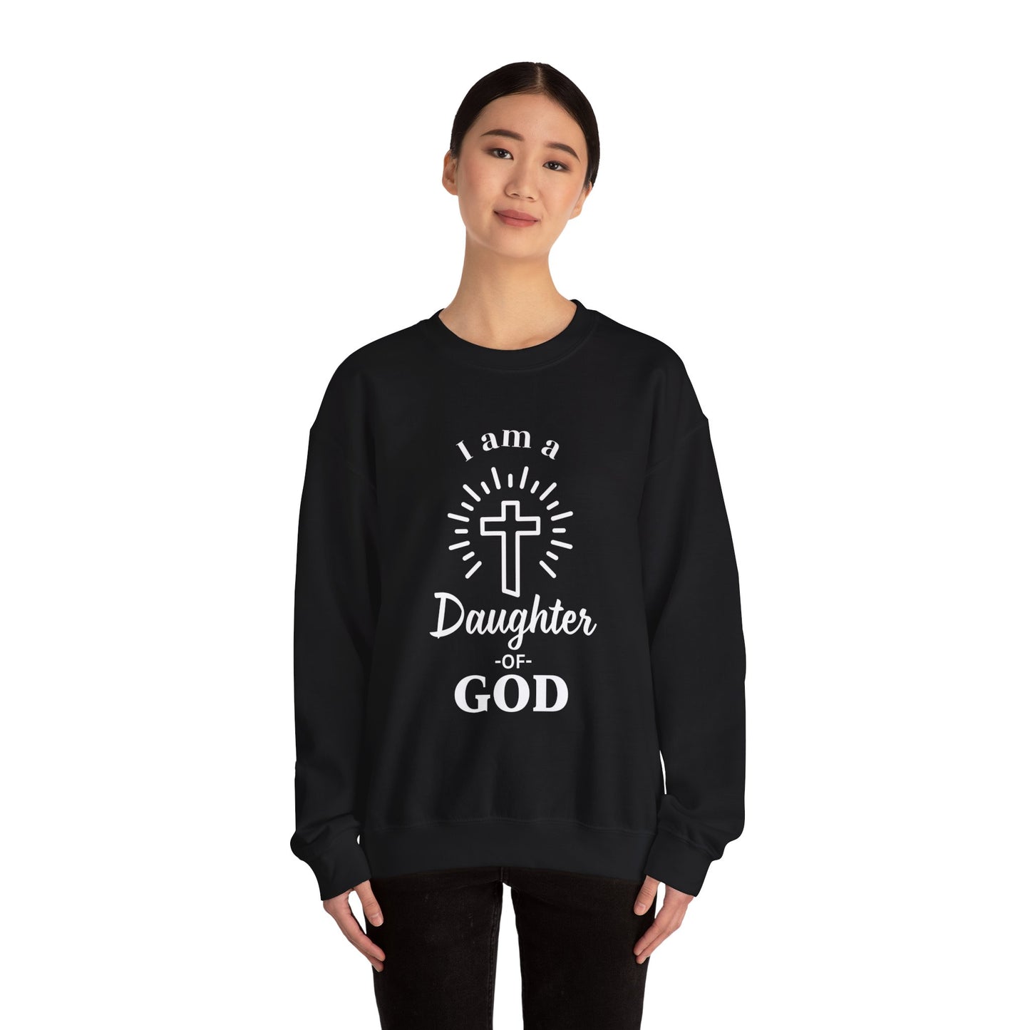 Daughter of God Crewneck Sweatshirt - Faith-Inspired Unisex Heavy Blend