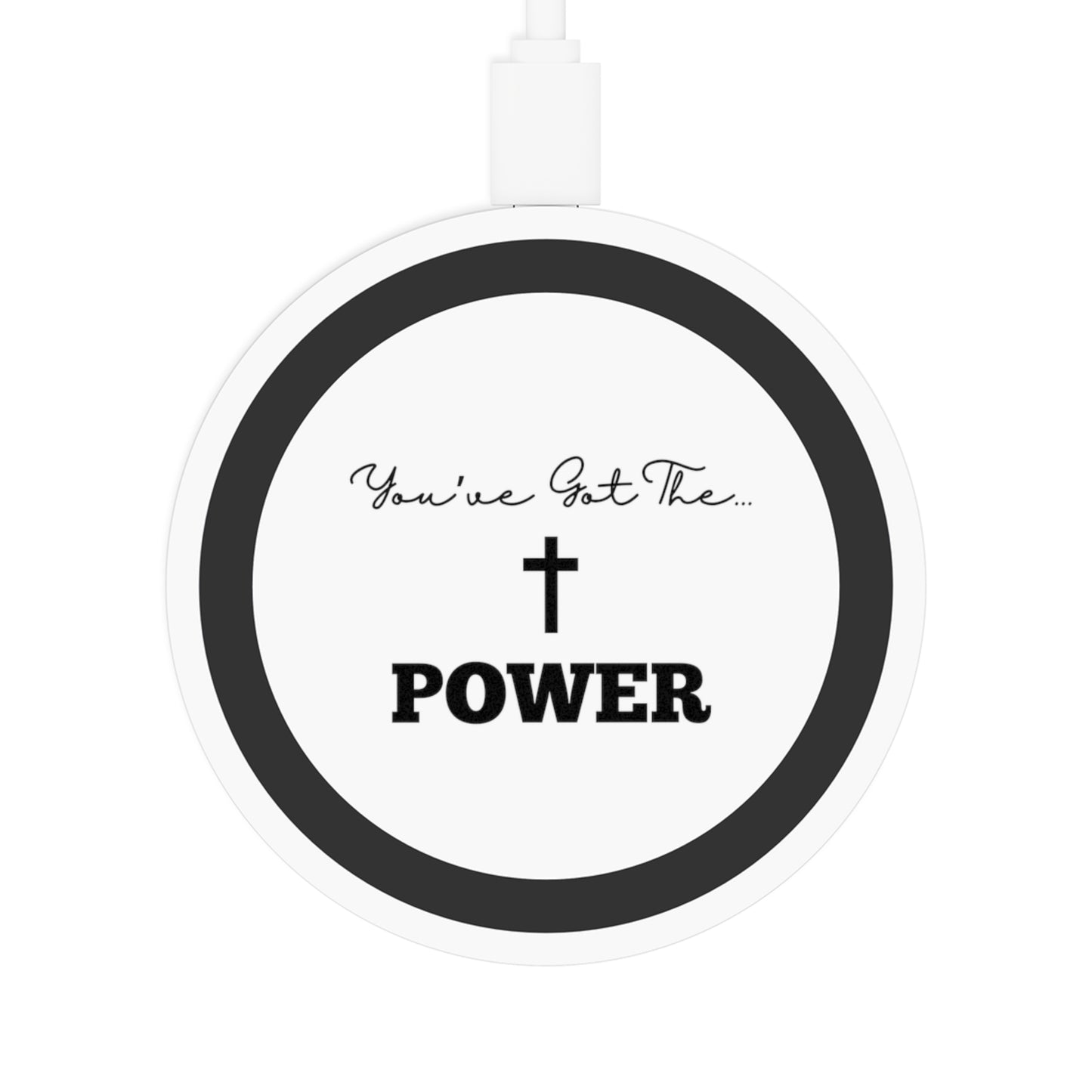 Christian Wireless Charging Pad, Tech-Savvy, Power Up, Durable, iPhone & Android, Quake Pad