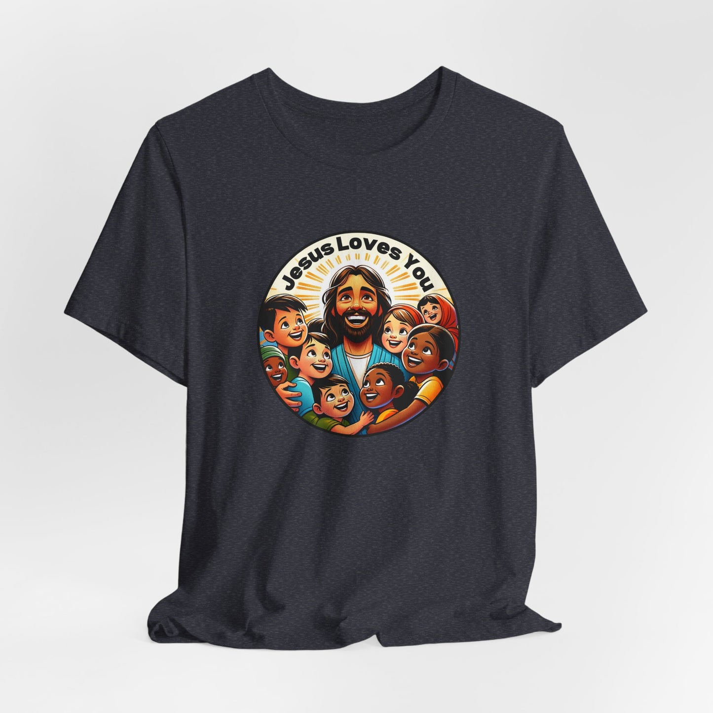 Men's Colorful 'Jesus Loves You' T-Shirt - Christian Apparel