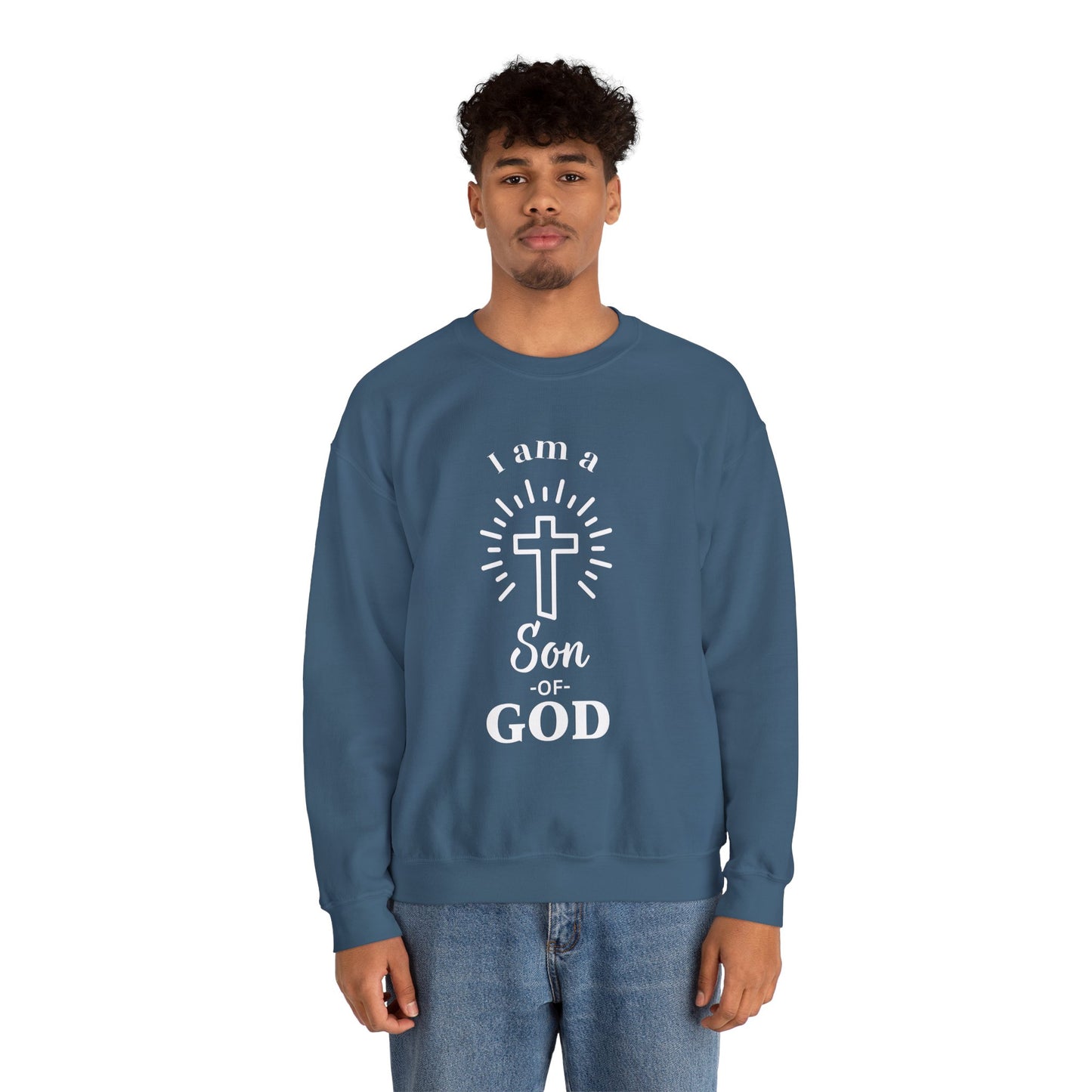 Unisex Christian Crewneck Sweatshirt - "I am a Son of God"