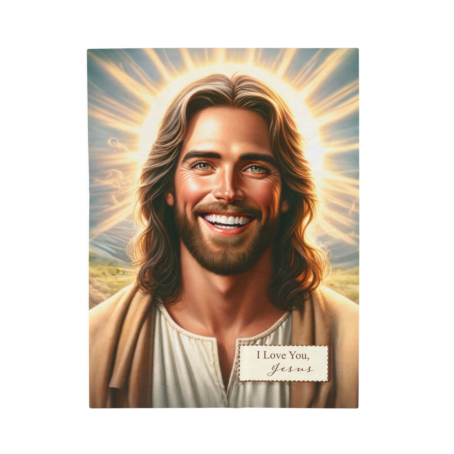 Blessed Comfort - Jesus Loves You Velveteen Plush Blanket