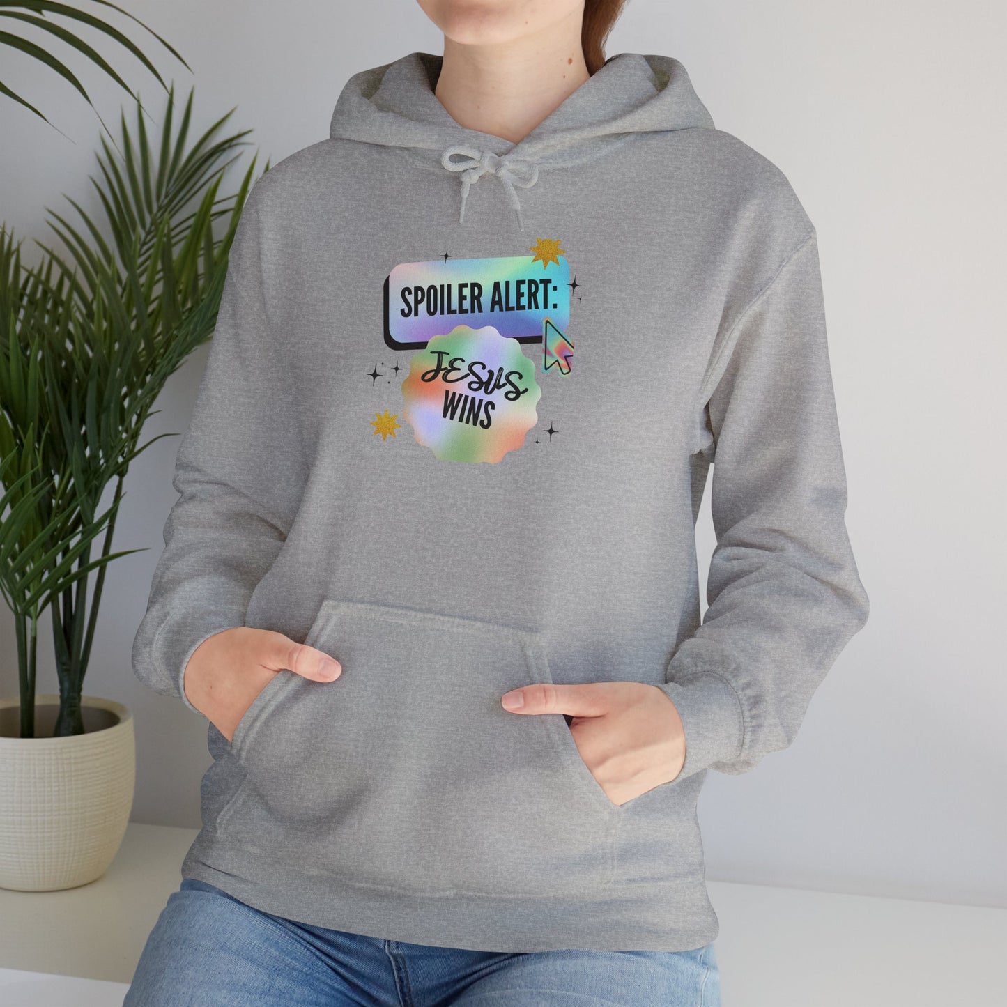 Spoiler Alert: Jesus Wins Unisex Heavy Blend™ Hooded Sweatshirt