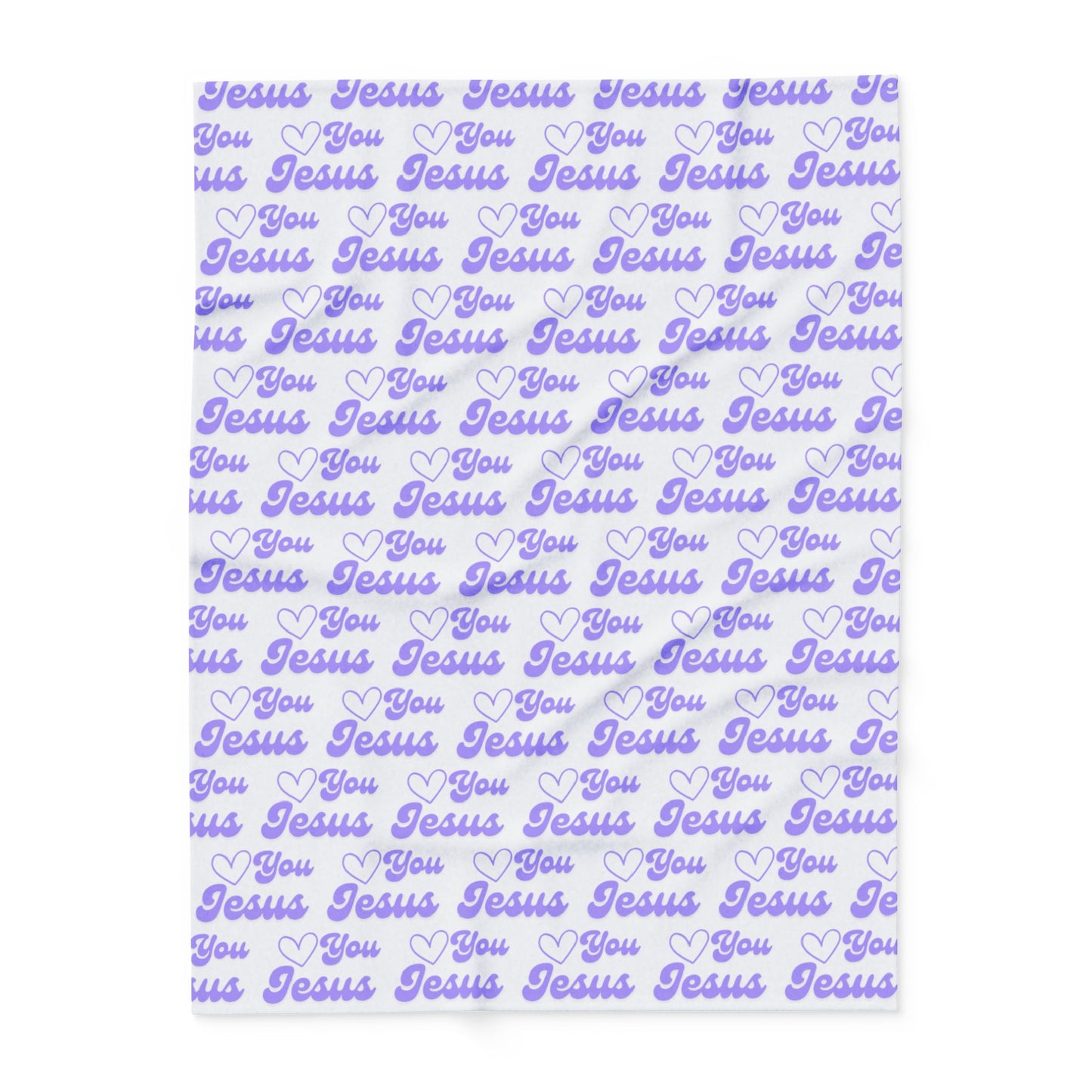 Faith & Comfort Combined – Cozy 'Love You Jesus' Fleece Blanket for Every Occasion