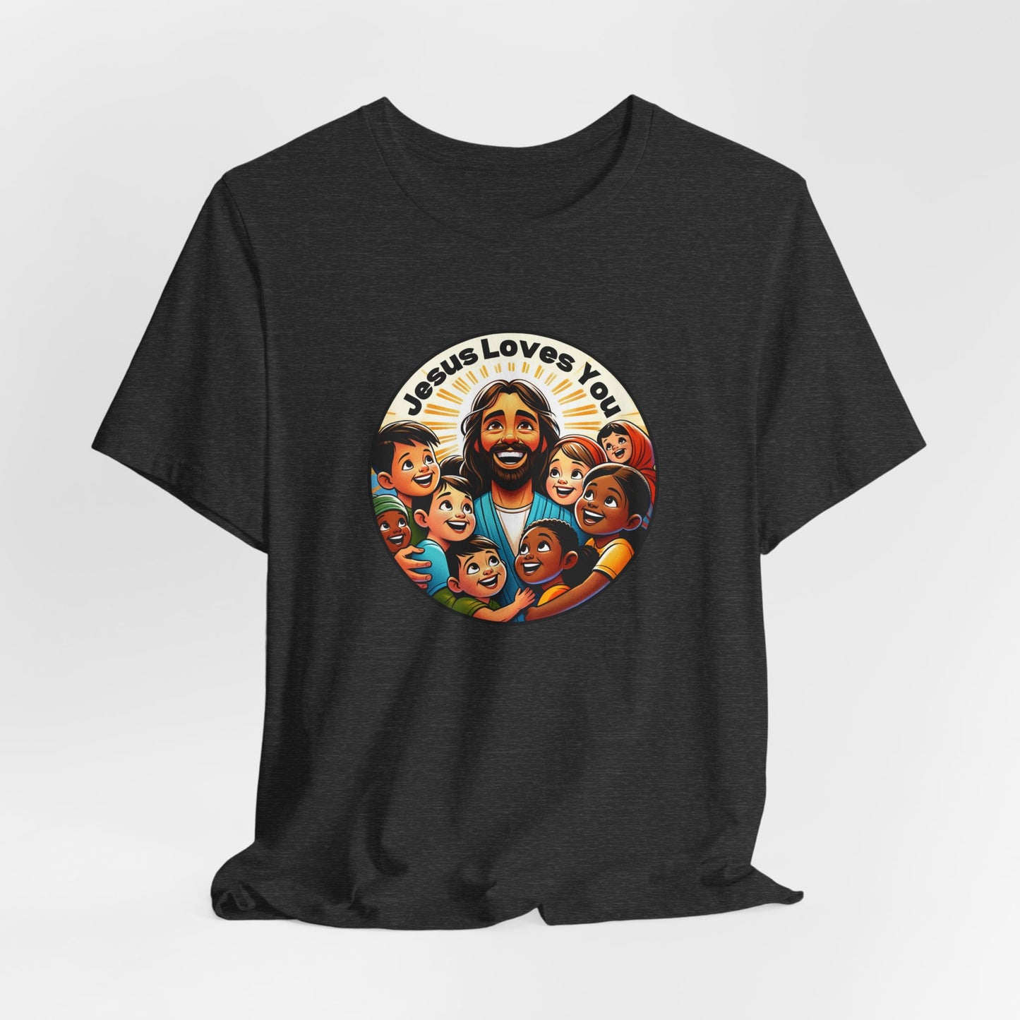 Men's Colorful 'Jesus Loves You' T-Shirt - Christian Apparel