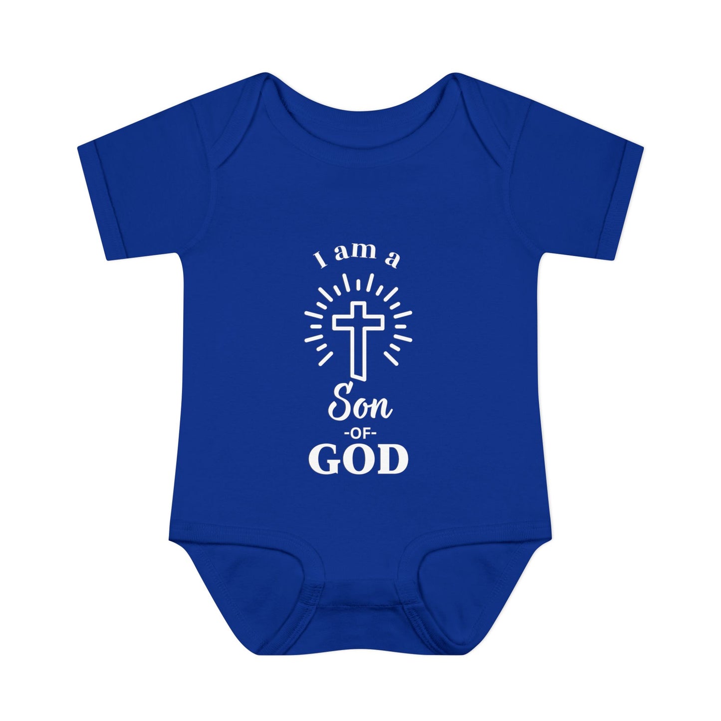 Christian Infant and Toddler Bodysuit - "I am a Son of God" - Perfect Baby Gift for Baptism or Baby Shower