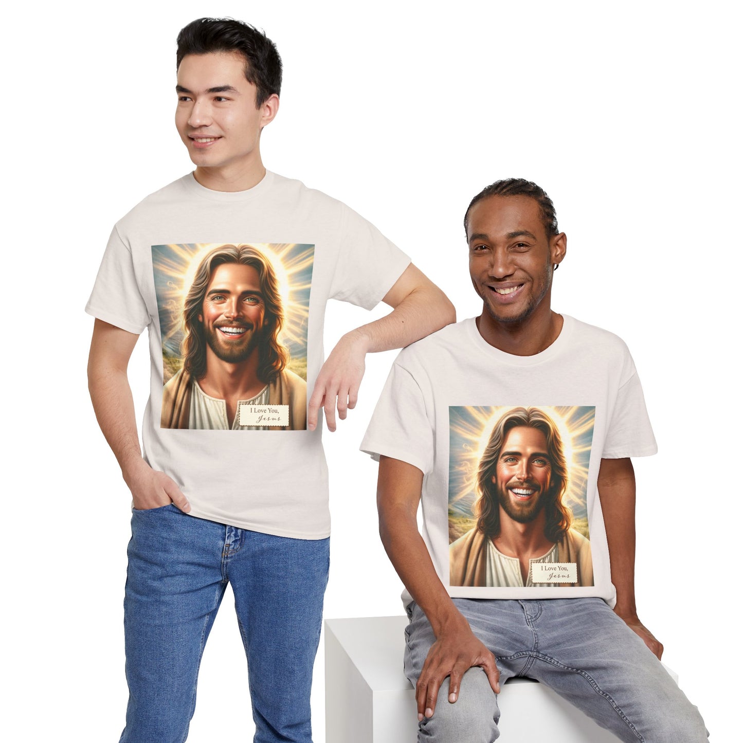 Faith-Inspired Fashion - Jesus Loves You Unisex Heavy Cotton Tee