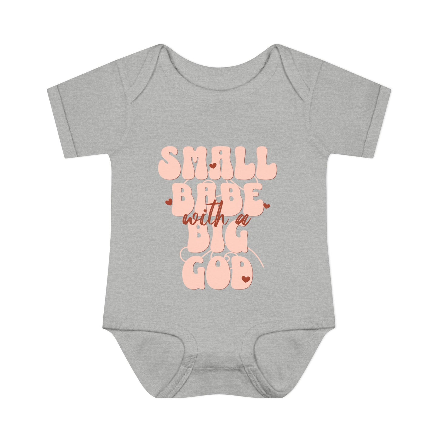 Infant Bodysuit - 'Small Babe with a Big God' - Cute Girl Rib Bodysuit