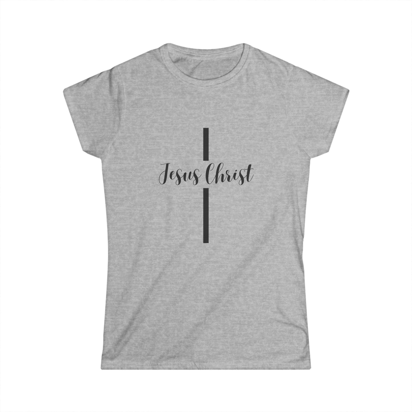 Christian Cross Women's Tee Shirt - Minimalist Jesus Christ Design