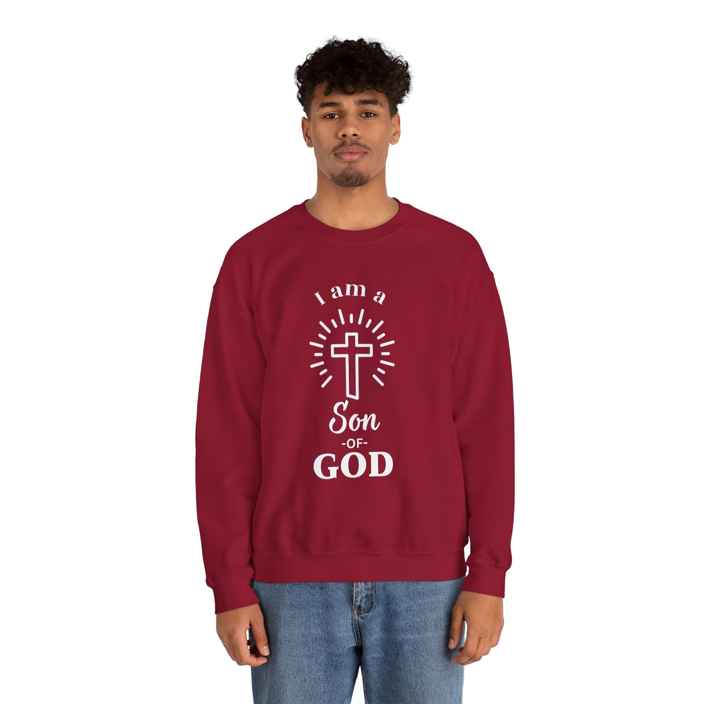 Unisex Christian Crewneck Sweatshirt - "I am a Son of God"