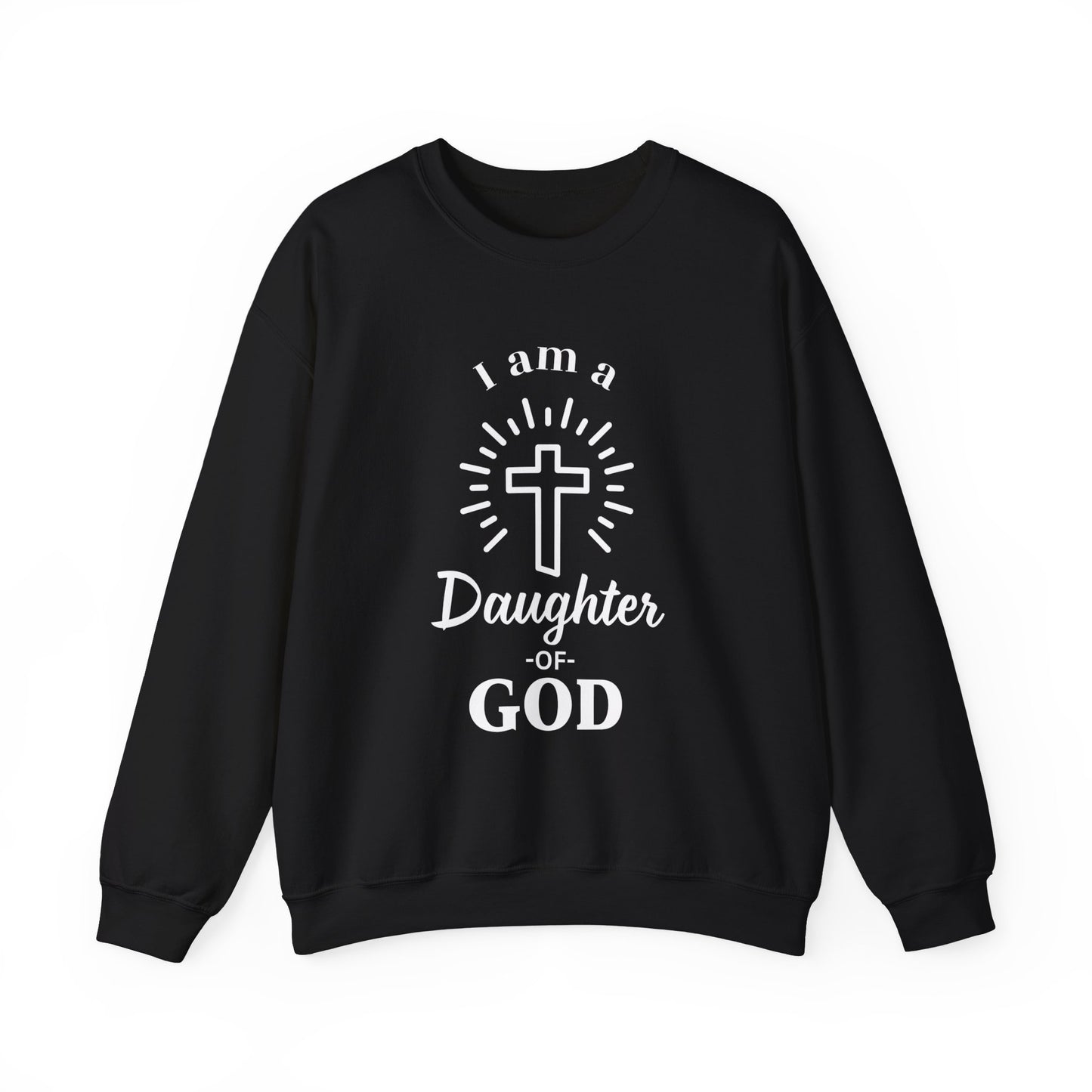 Daughter of God Crewneck Sweatshirt - Faith-Inspired Unisex Heavy Blend
