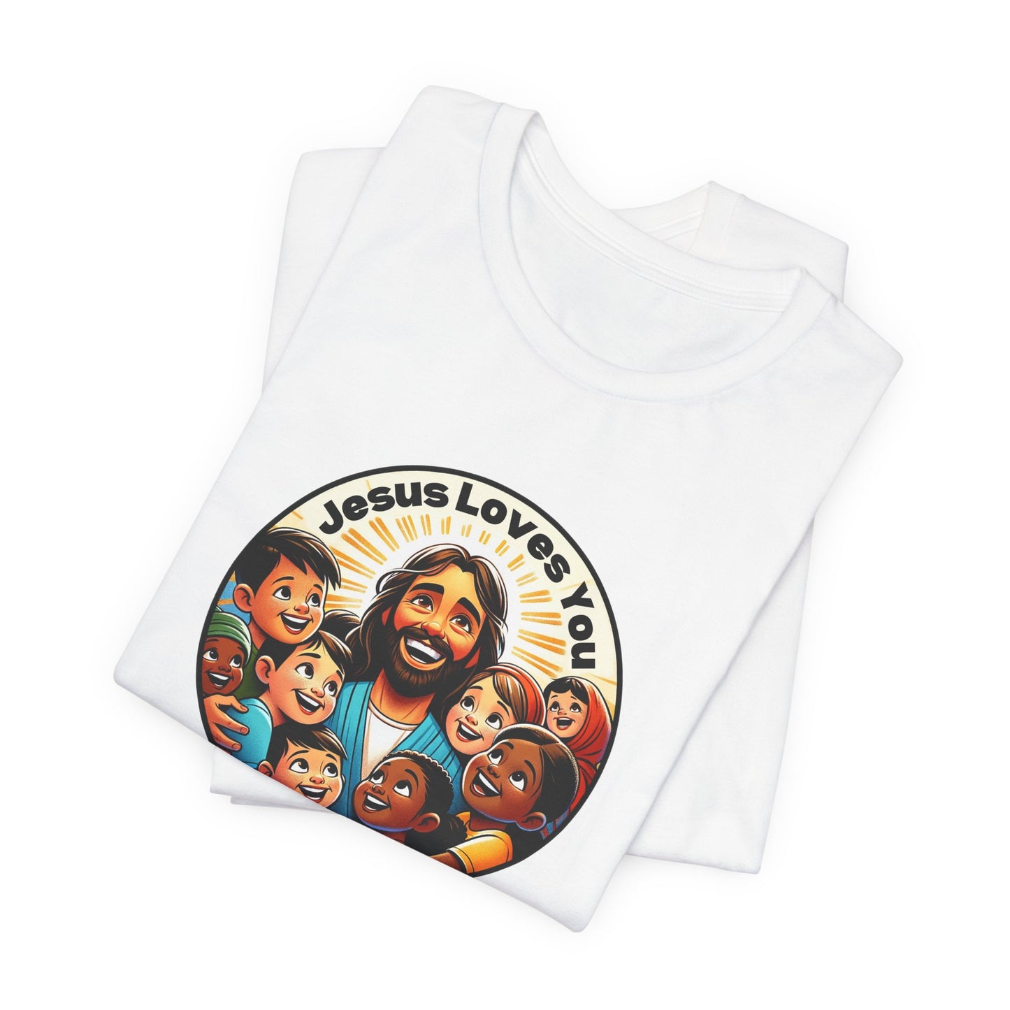 Men's Colorful 'Jesus Loves You' T-Shirt - Christian Apparel