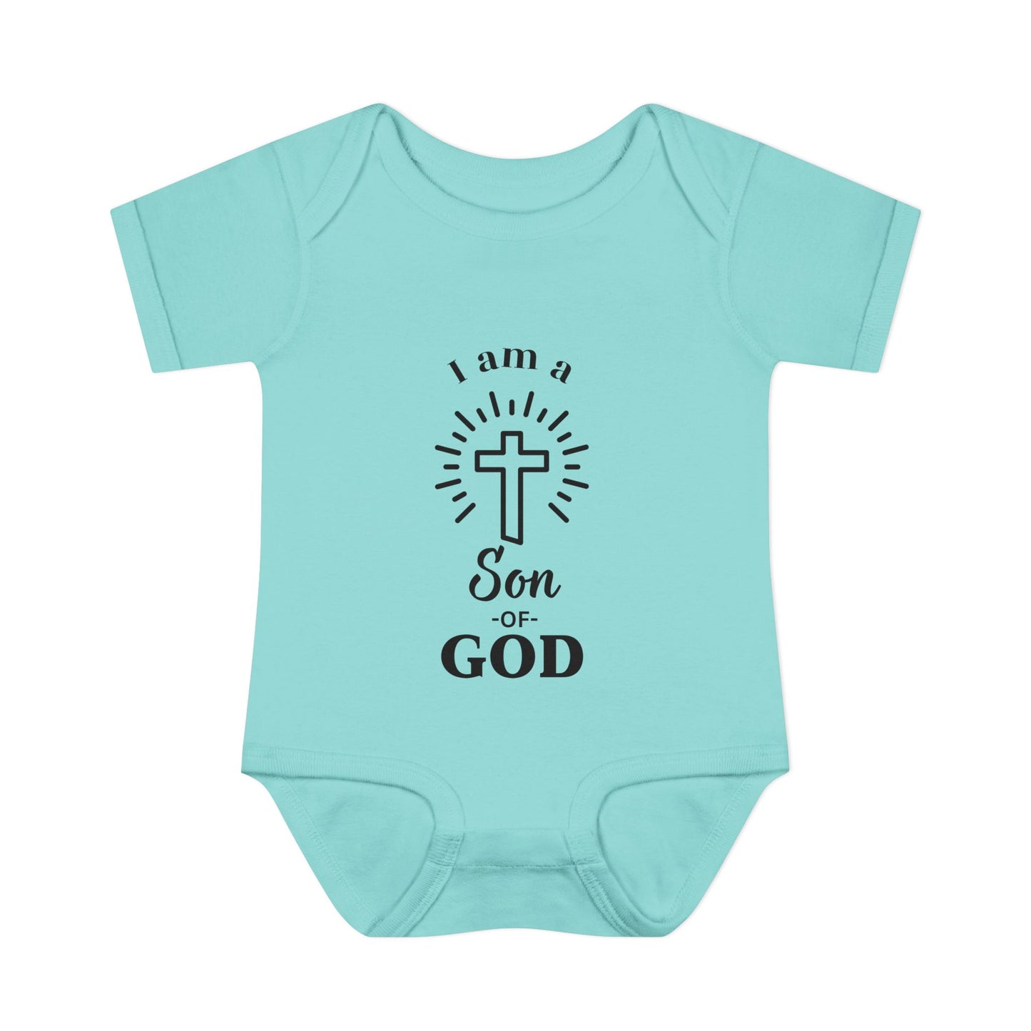 Christian Infant and Toddler Bodysuit - "I am a Son of God" - Perfect Baby Gift for Baptism or Baby Shower