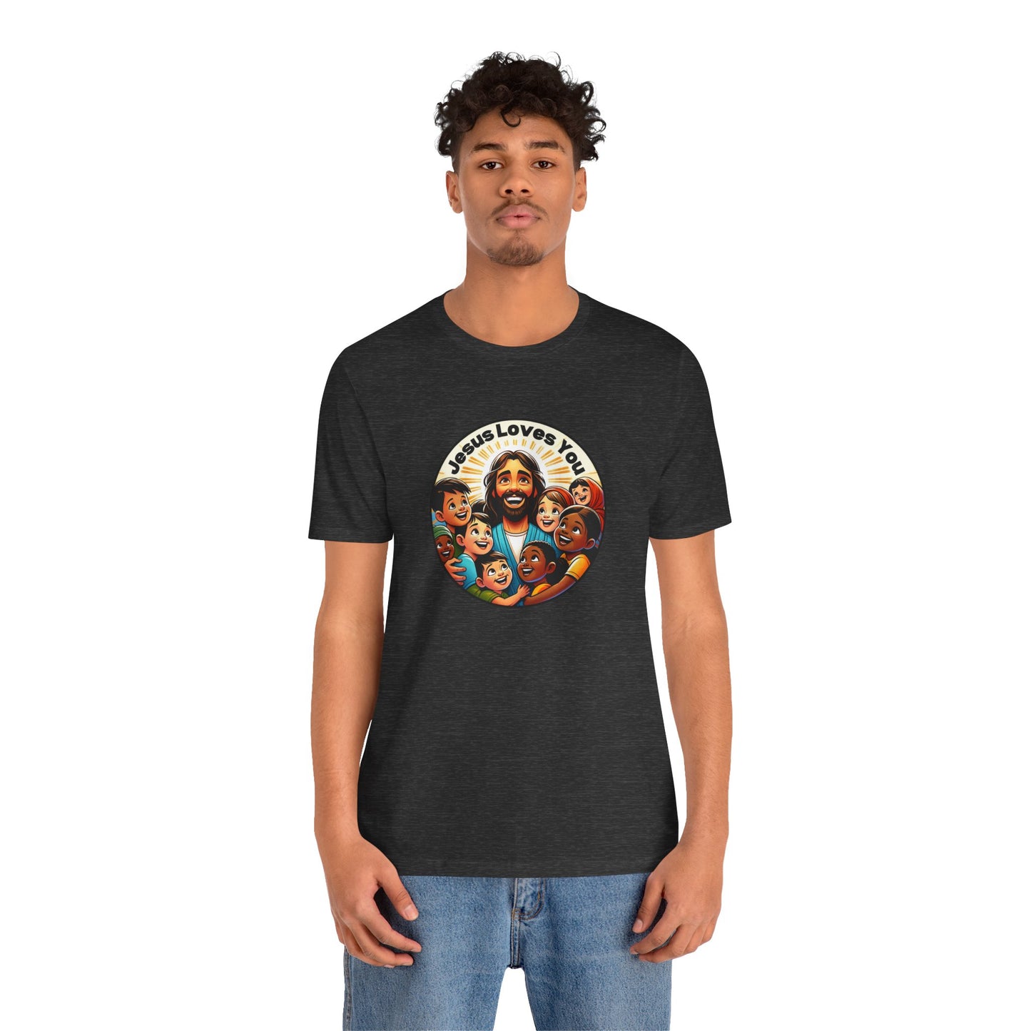 Men's Colorful 'Jesus Loves You' T-Shirt - Christian Apparel