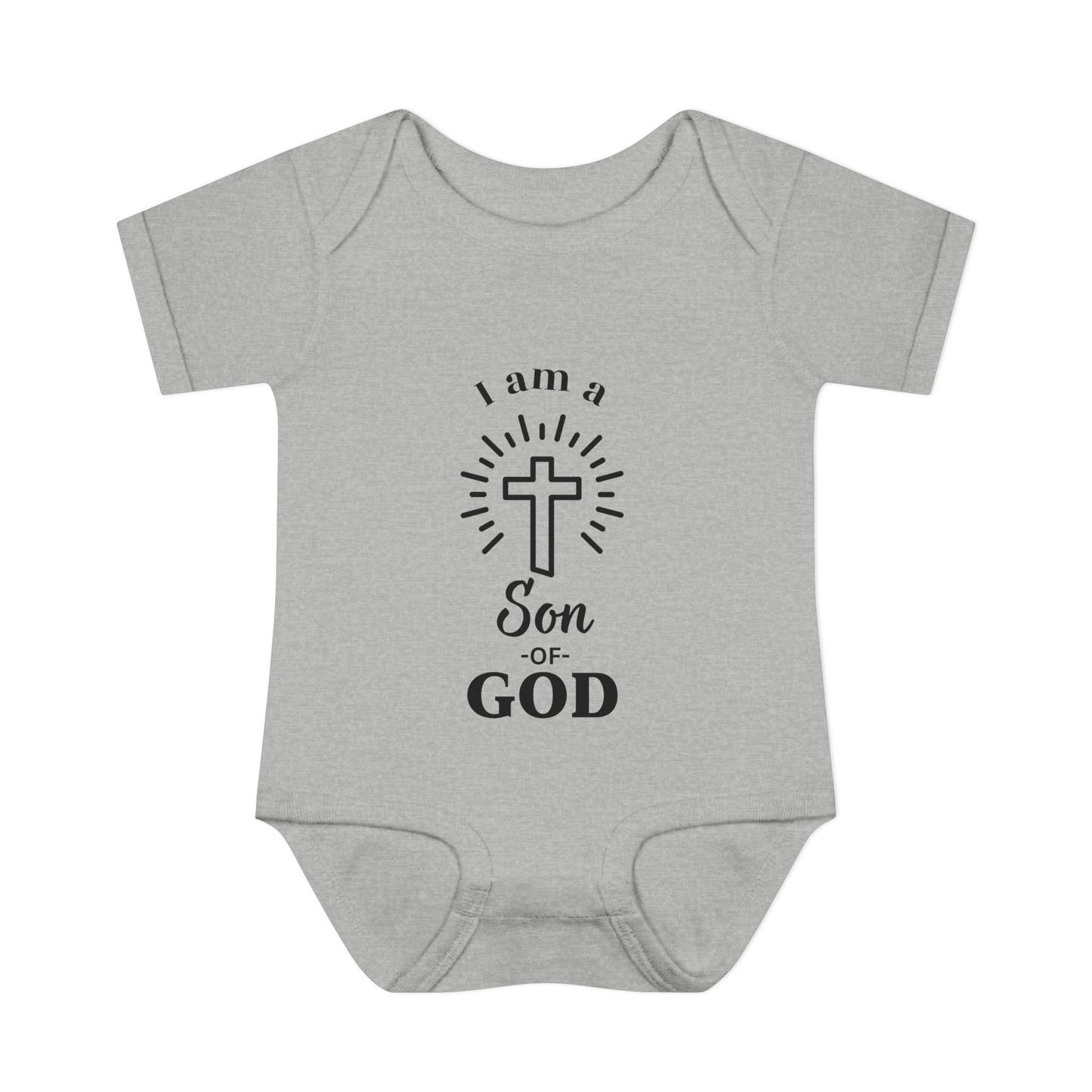 Christian Infant and Toddler Bodysuit - "I am a Son of God" - Perfect Baby Gift for Baptism or Baby Shower