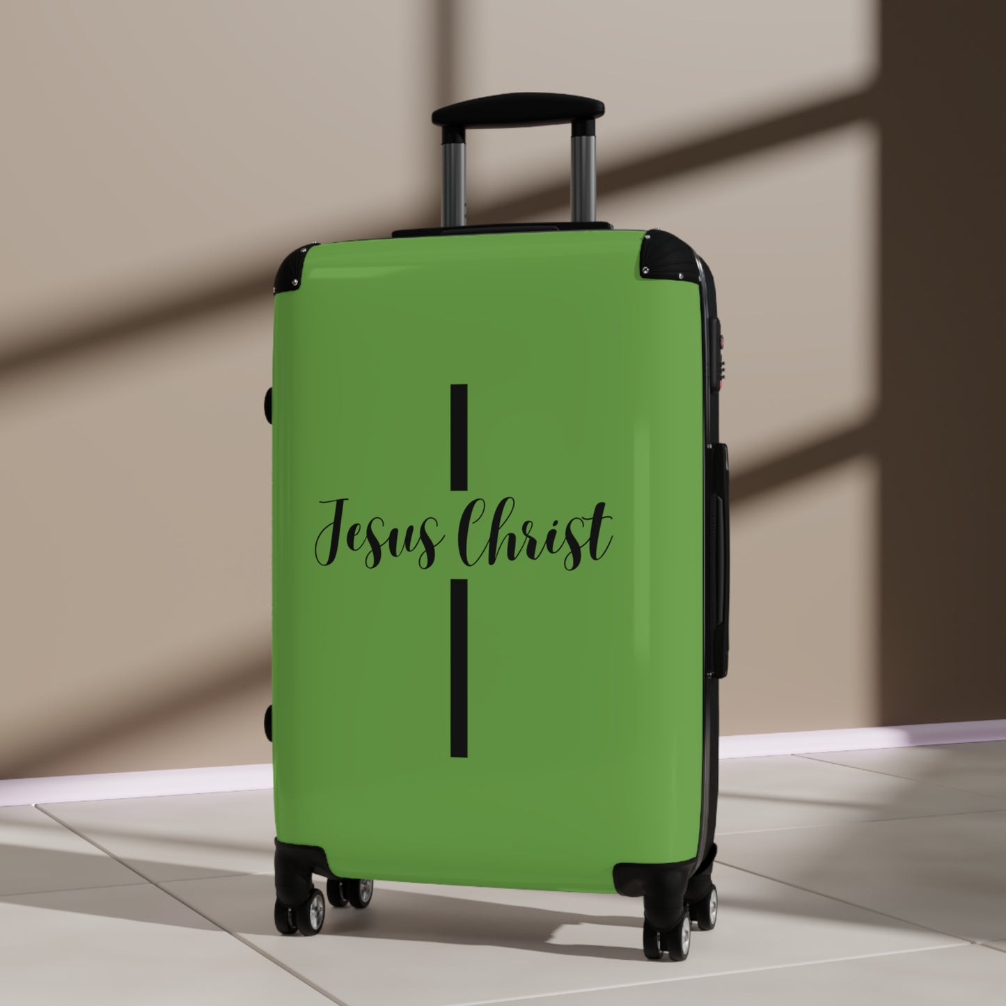 Jesus Christ Cross Suitcase | Durable Travel Gear | Faith-Inspired Design | Stylish & Secure Luggage