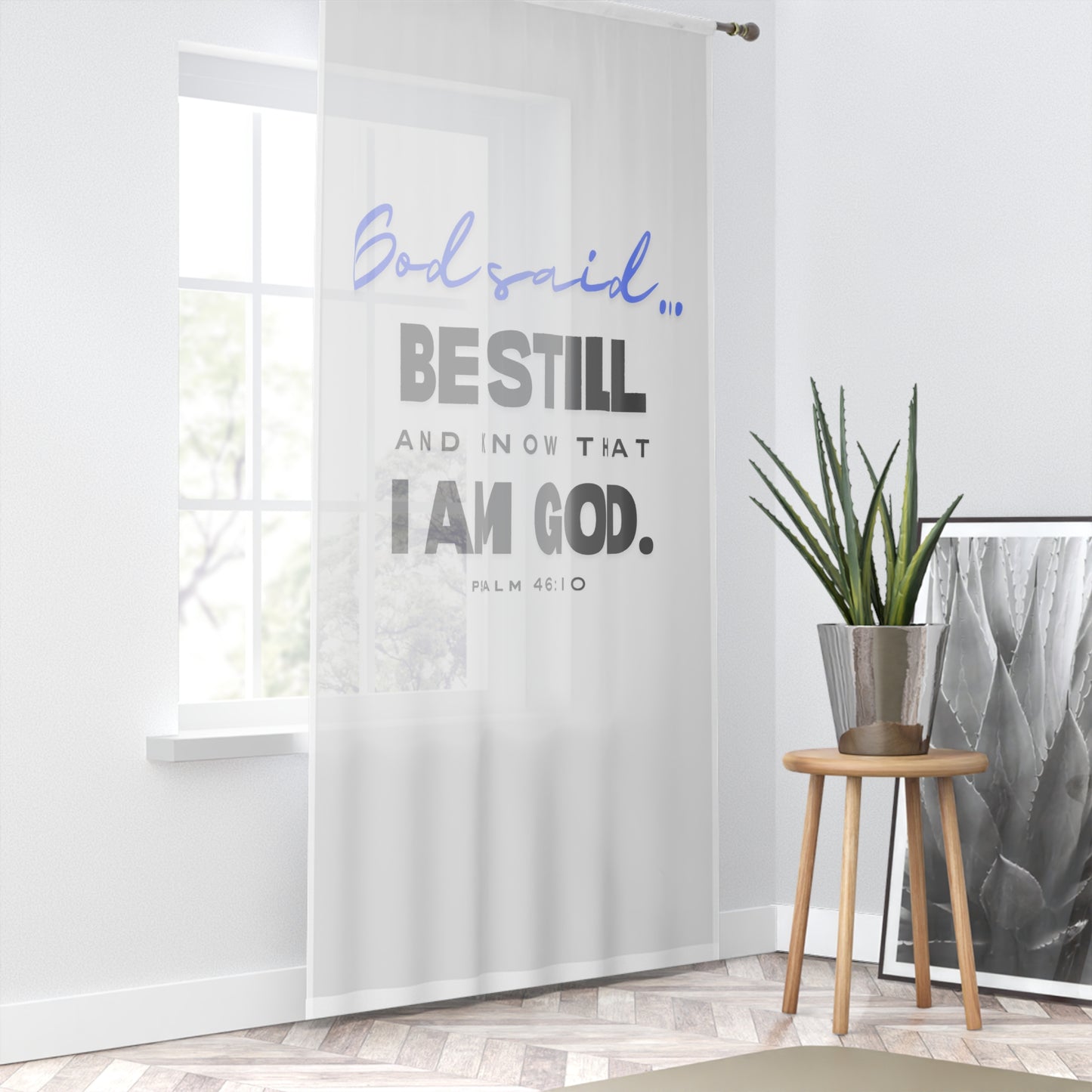 Be Still and Know Window Curtains | Christian Window Curtains | Faith-Based Home Decor | Inspirational Religious Gift