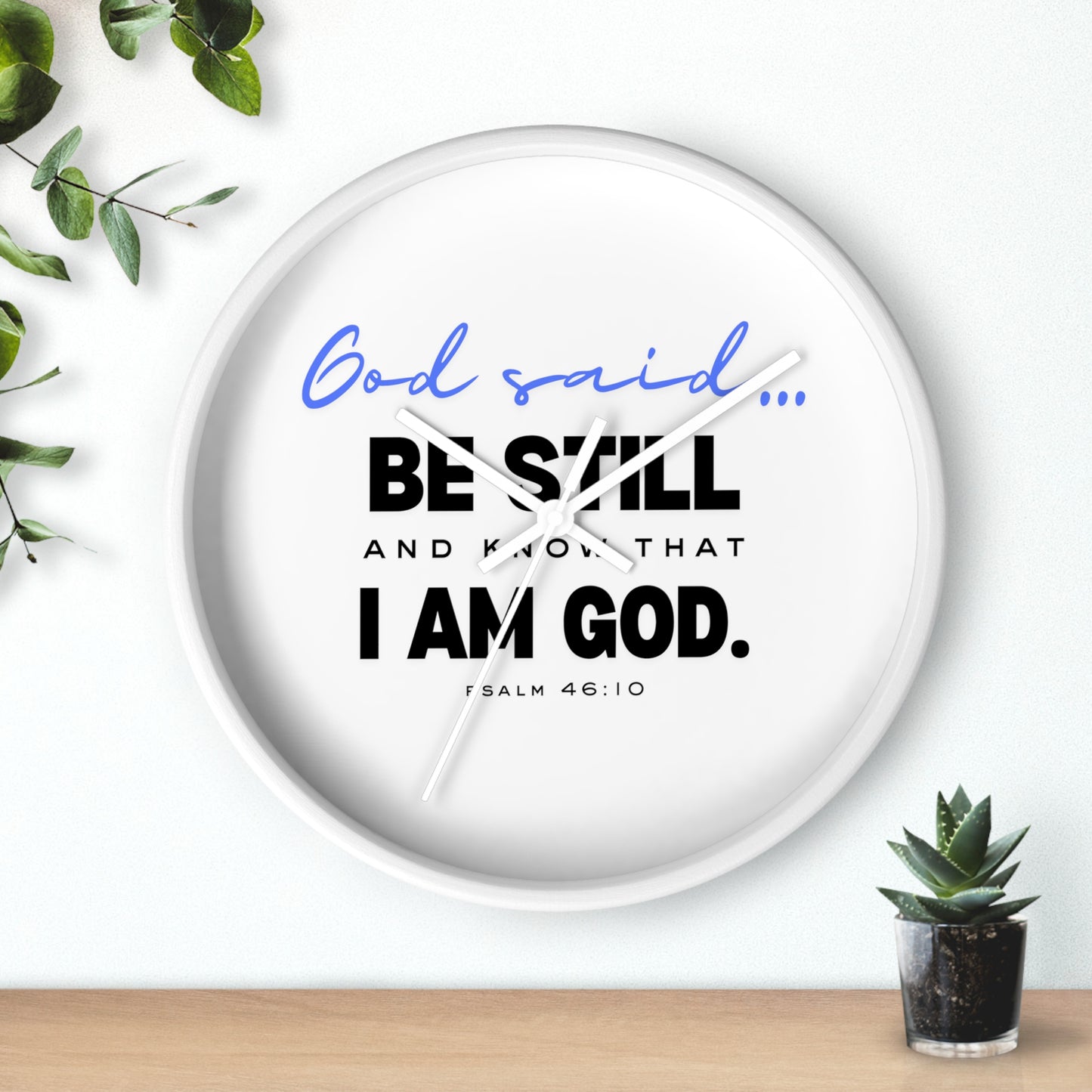 Be Still and Know Wall Clock | Christian Wall Clock for Home | Bible Verse Clock | Inspirational Religious Gift