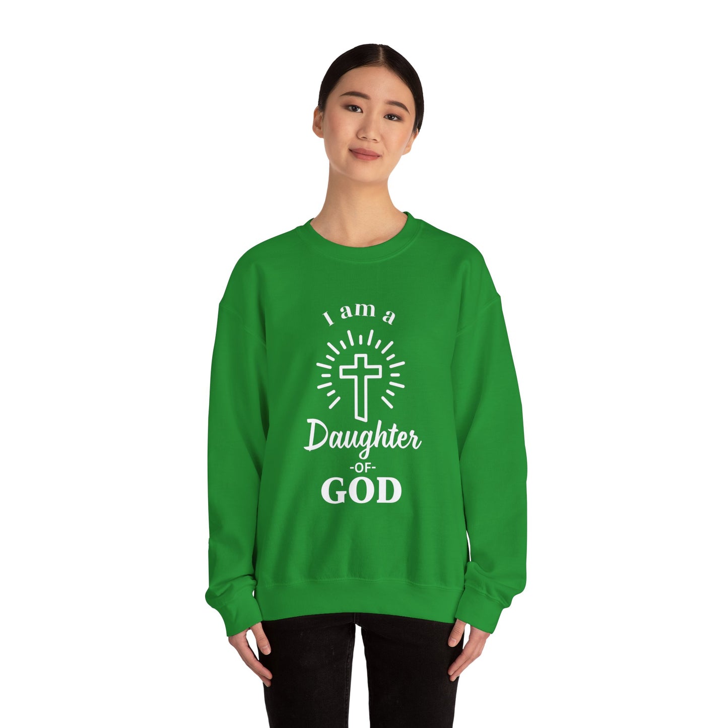 Daughter of God Crewneck Sweatshirt - Faith-Inspired Unisex Heavy Blend