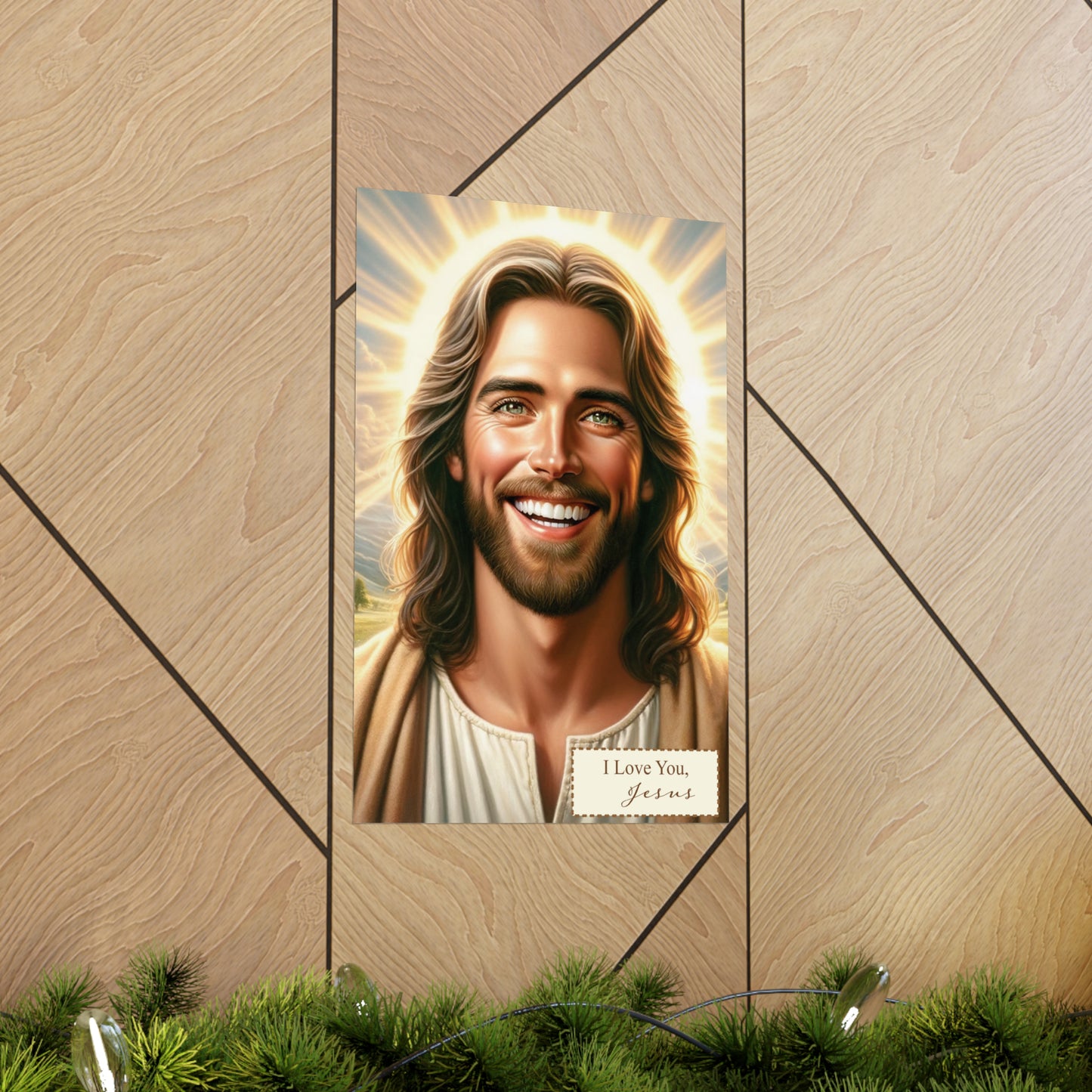 Religious Wall Art: 'Jesus Loves You' Matte Poster – Inspirational Christian Decor