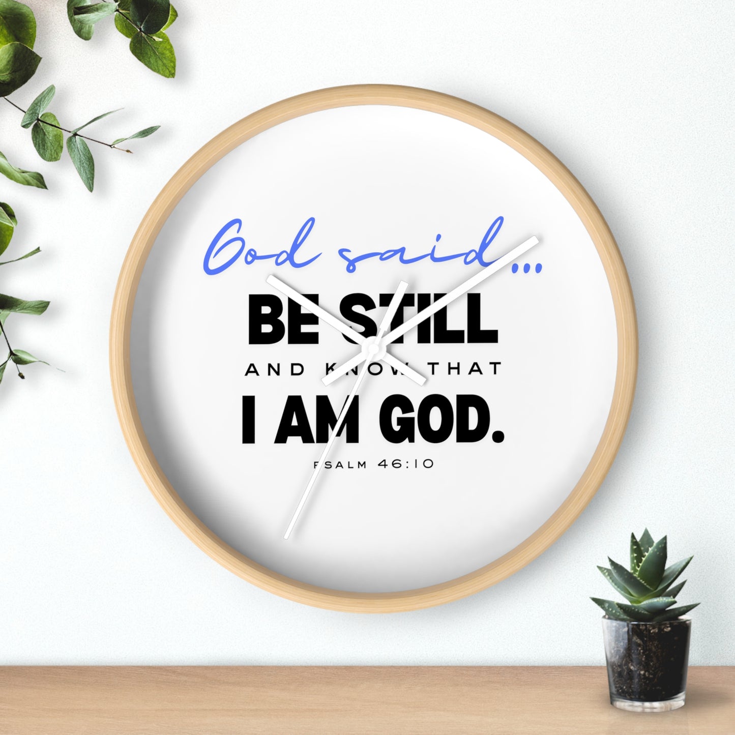 Be Still and Know Wall Clock | Christian Wall Clock for Home | Bible Verse Clock | Inspirational Religious Gift