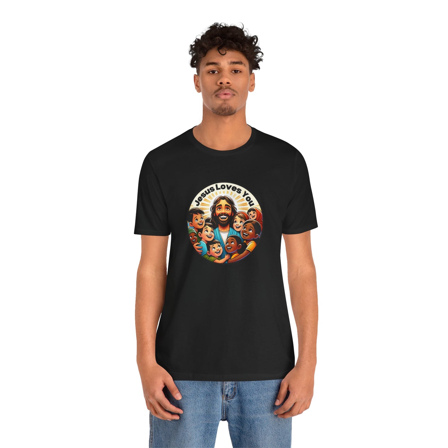 Men's Colorful 'Jesus Loves You' T-Shirt - Christian Apparel
