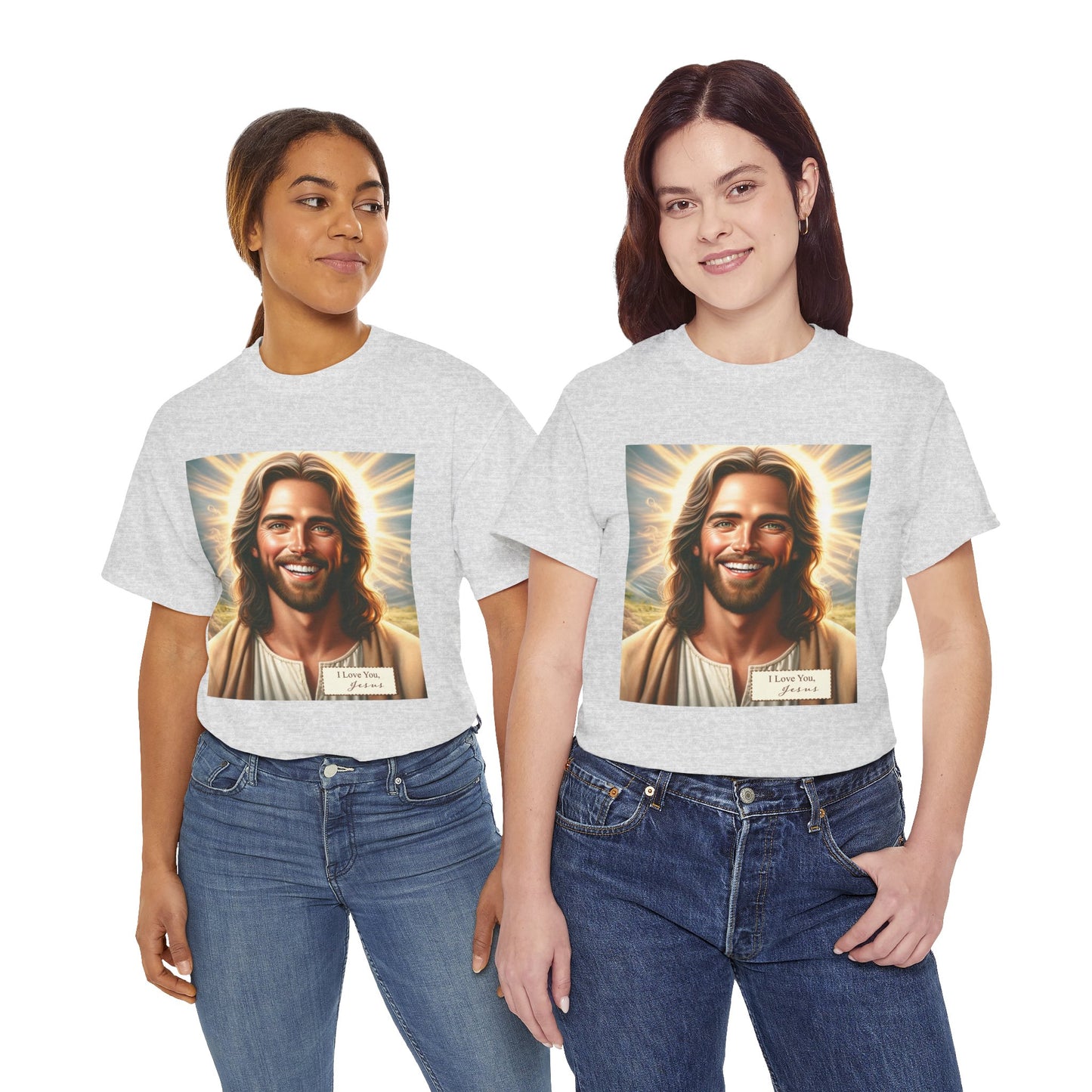 Faith-Inspired Fashion - Jesus Loves You Unisex Heavy Cotton Tee
