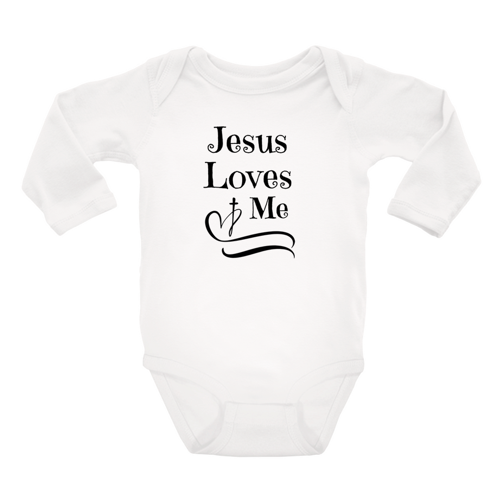 Jesus Loves Me Long Sleeve Onesie