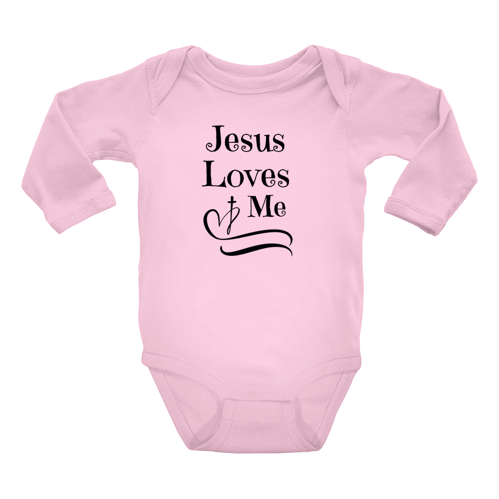 Jesus Loves Me Long Sleeve Onesie
