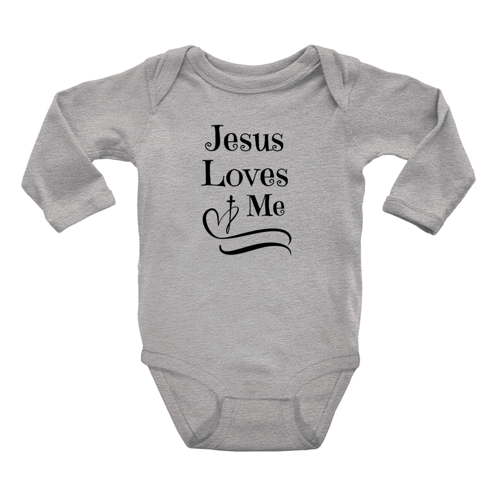 Jesus Loves Me Long Sleeve Onesie