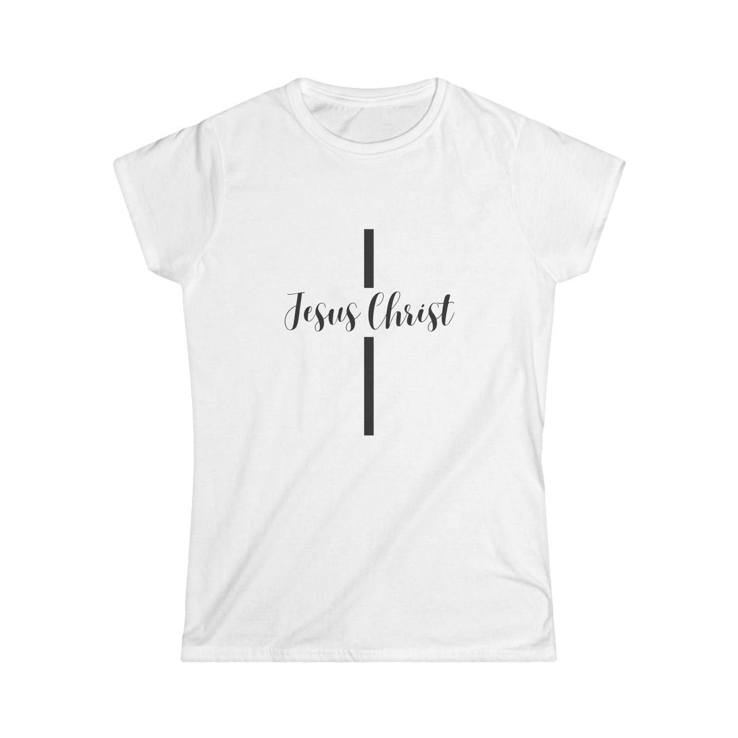 Christian Cross Women's Tee Shirt - Minimalist Jesus Christ Design