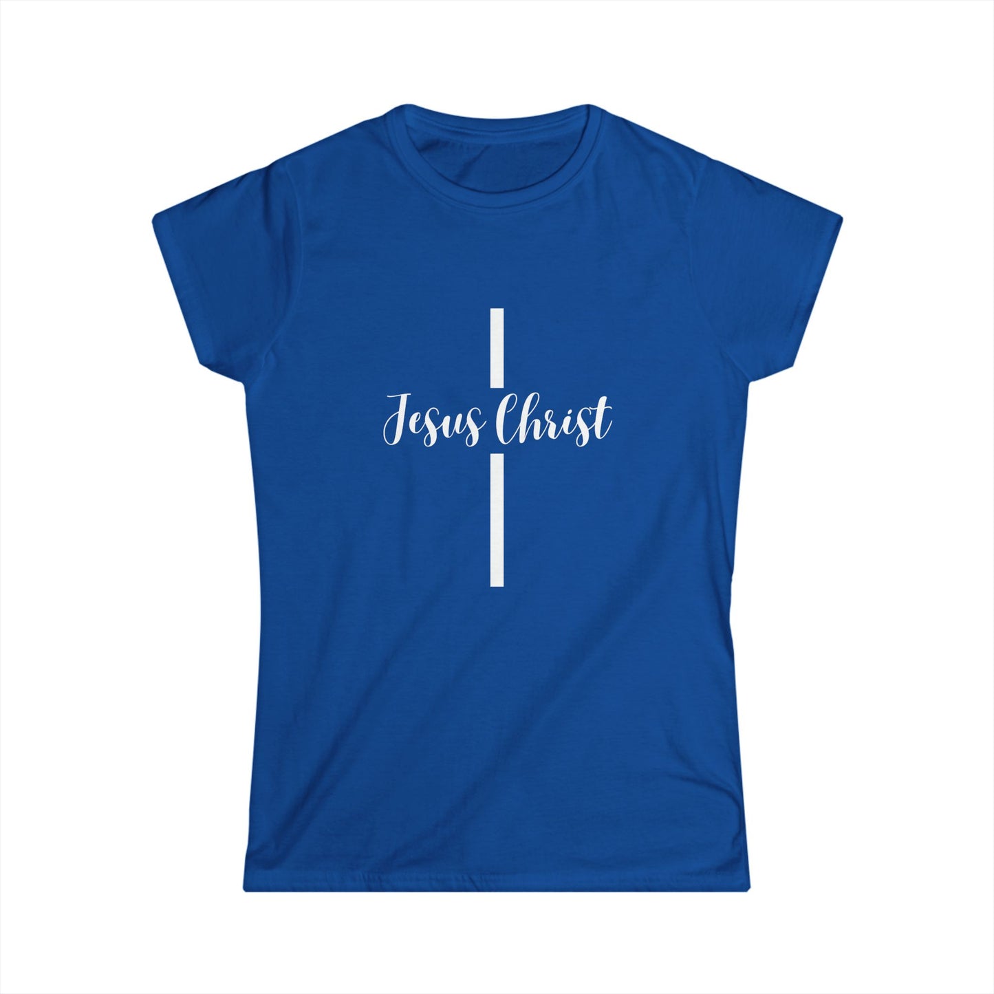 Christian Cross Women's Tee Shirt - Minimalist Jesus Christ Design