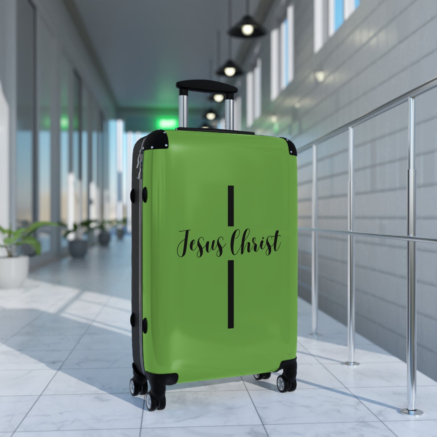 Jesus Christ Cross Suitcase | Durable Travel Gear | Faith-Inspired Design | Stylish & Secure Luggage