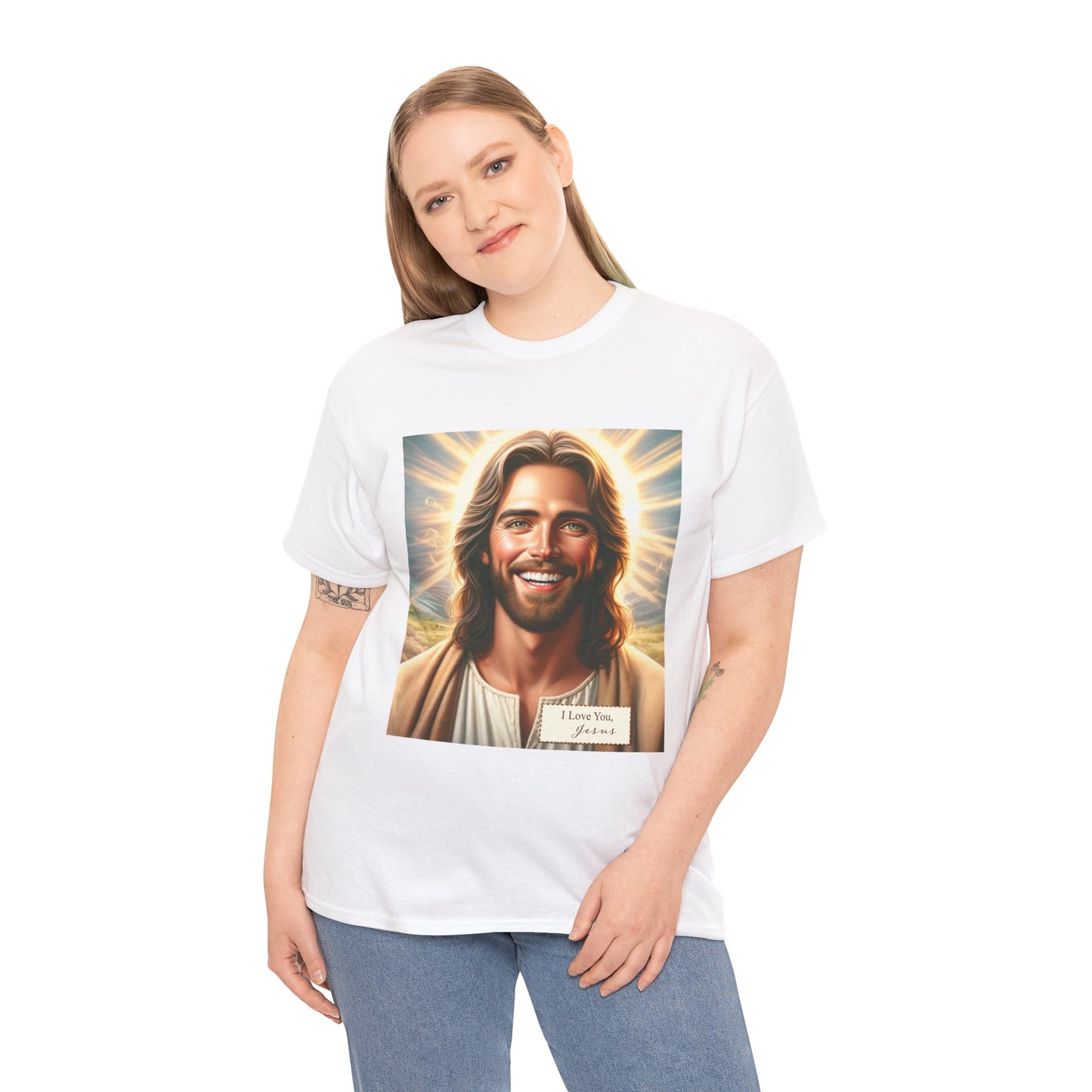 Faith-Inspired Fashion - Jesus Loves You Unisex Heavy Cotton Tee